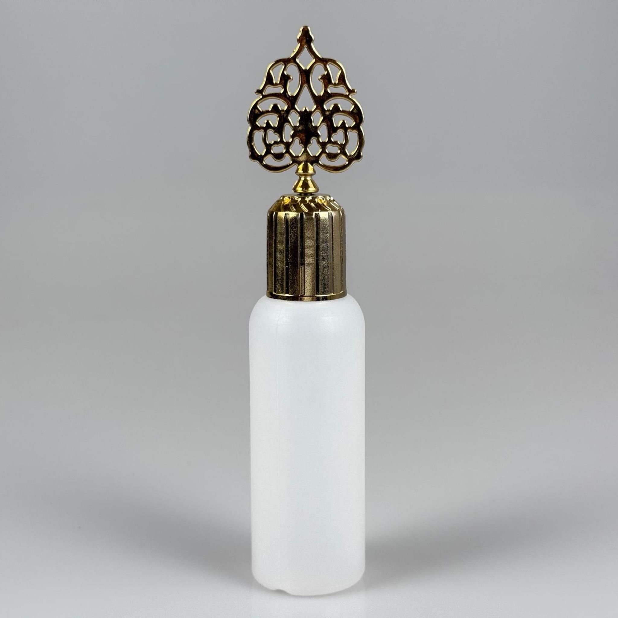 100 CC NATÜREL SERT POLİETİLEN ŞİŞE + GOLD OSMANLI KAPAK  ( 24 MM ) + PLASTİK TIPALI - 100 ML SERT POLİETİLEN KOLONYA ŞİŞESİ