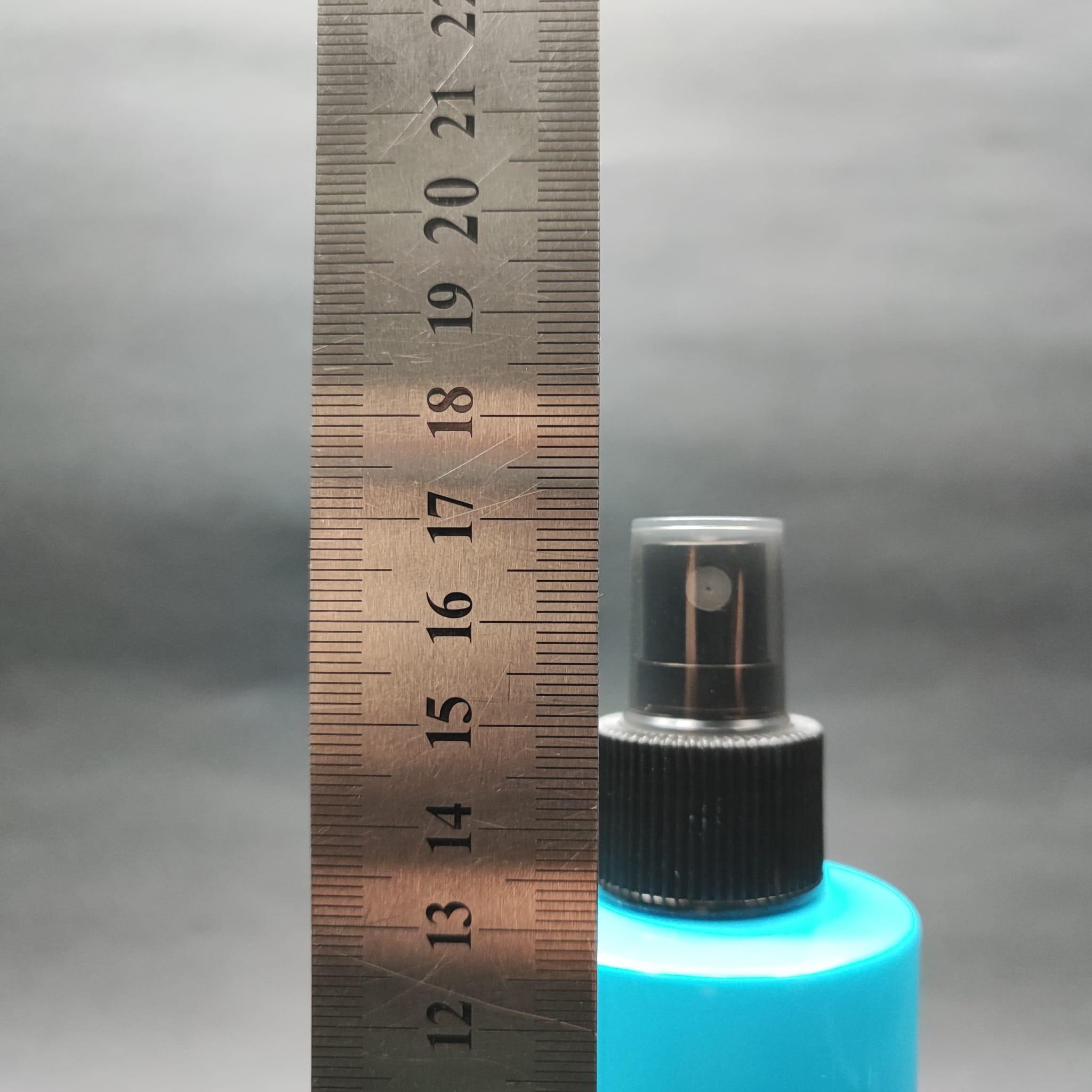 200 CC KÜT BOYUNLU UZUN SİLİNDİR PET ŞİŞE (24 GR) - SİYAH SPREYLİ - 200 ML PLASTİK ŞİŞE - MAVİ