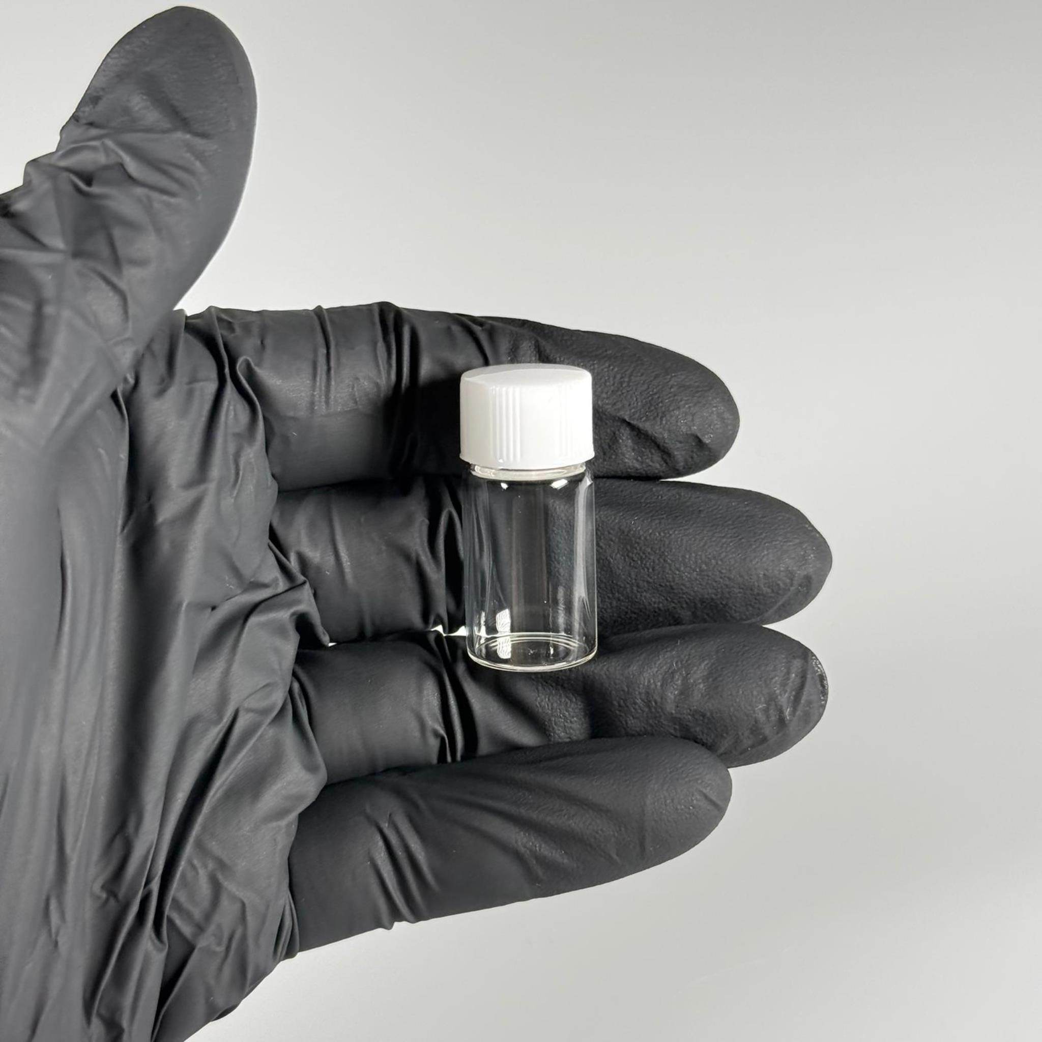 3 CC ŞEFFAF İNCE CAM ŞİŞE - BEYAZ KAPAKLI + İÇTEN DAMLALIKLI - 3 ML CAM ŞİŞE