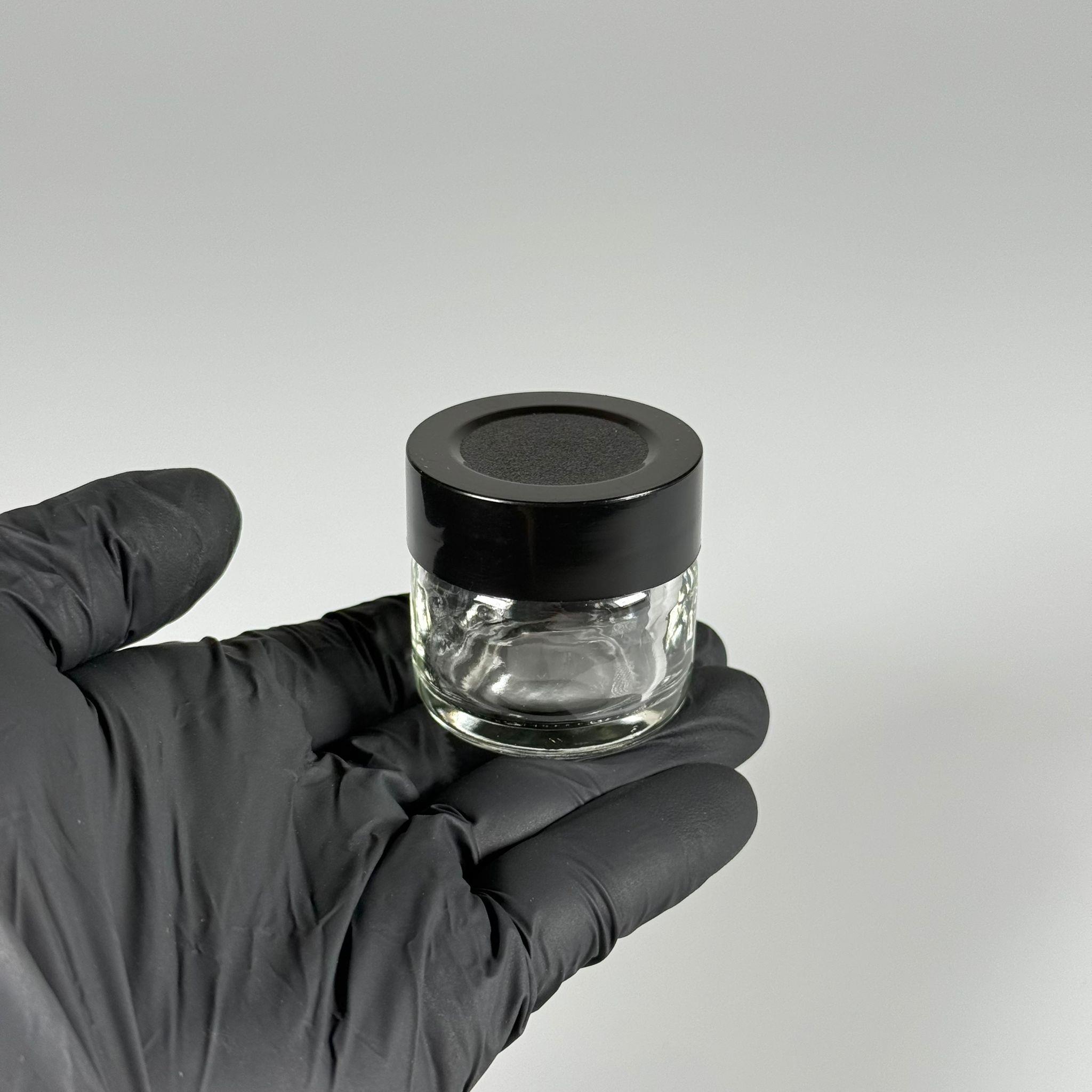 29 CC CAM KAVANOZ - SİYAH PLASTİK DERİN ÜSTÜ KUMLAMA KAPAKLI - 29 ML MUM CAM KAVANOZLARI, MİNİ KREM KAVANOZU