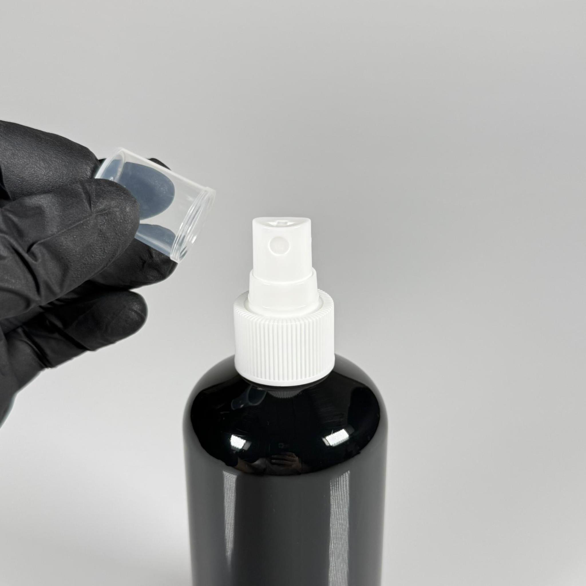 250 CC SİYAH ŞİŞE - BEYAZ SPREYLİ - 250 ML SPREYLİ PLASTİK ŞİŞE - ZEYNEP MODEL PET ŞİŞE