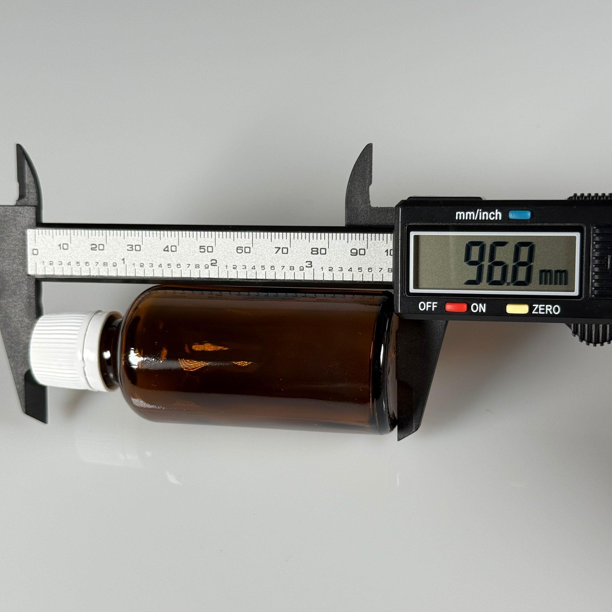 50 CC CAM AMBER KAHVERENGİ KİLİTLİ, KENDİNDEN CONTALI BEYAZ KAPAKLI - 50 ML DAR AĞIZLI İLAÇ ŞİŞESİ