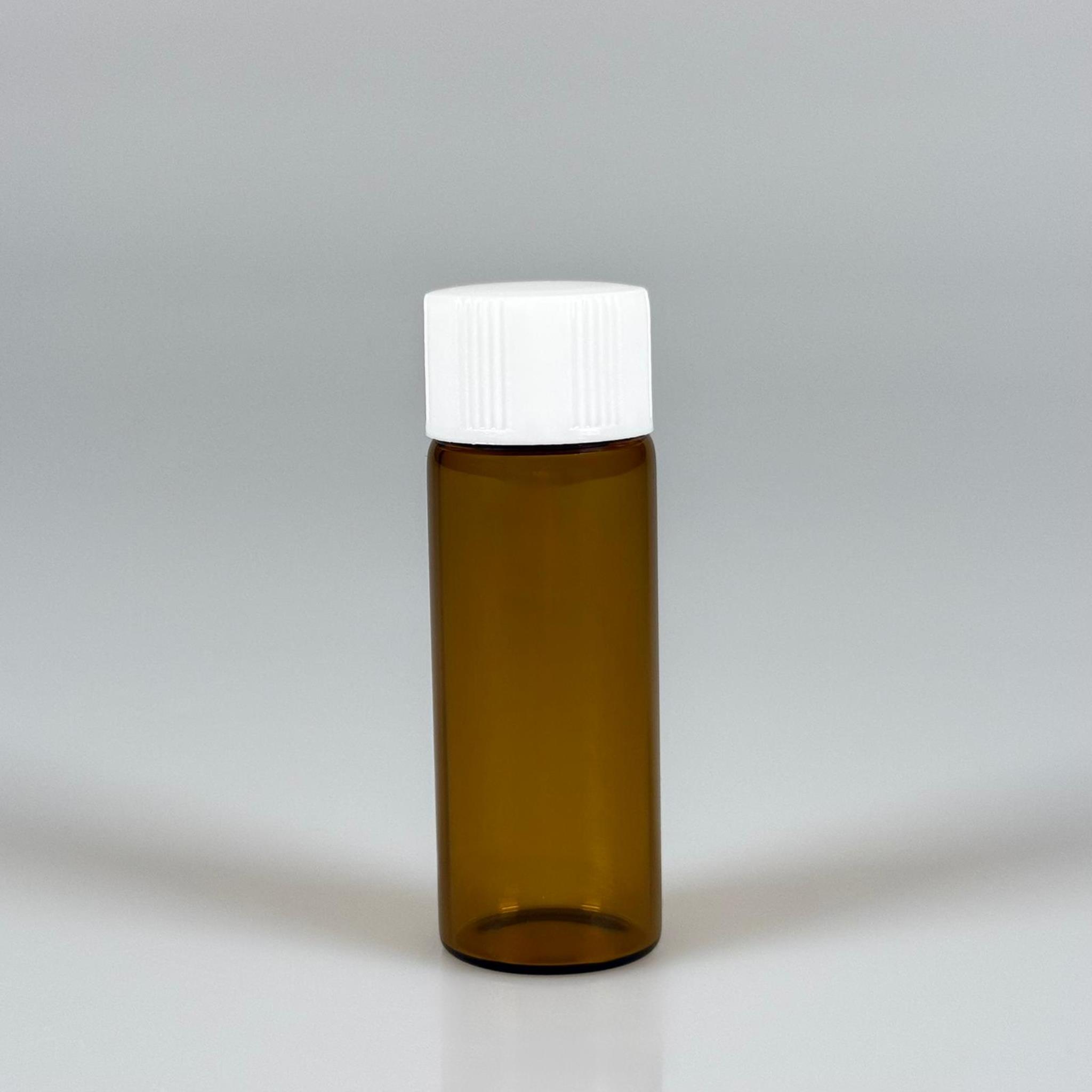 5 CC AMBER CAM ŞİŞE - BEYAZ KAPAKLI - 5 ML KAPAKLI CAM ŞİŞE