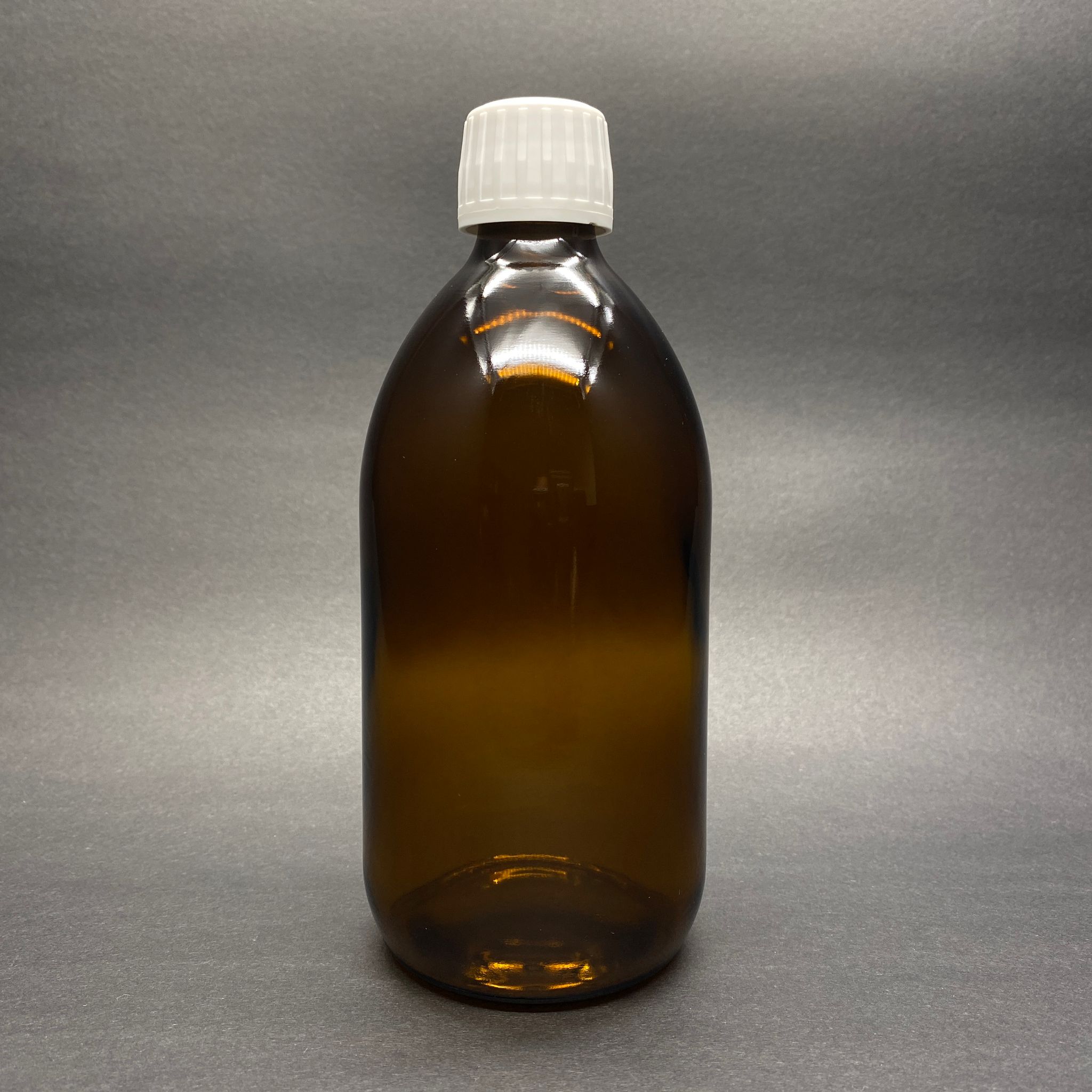 500 CC AMBER TOMBUL ÖZEL SERİ CAM ŞİŞE - BEYAZ KİLİTLİ KAPAKLI - 500 ML CAM ECZA ŞİŞESİ - KAHVERENGİ