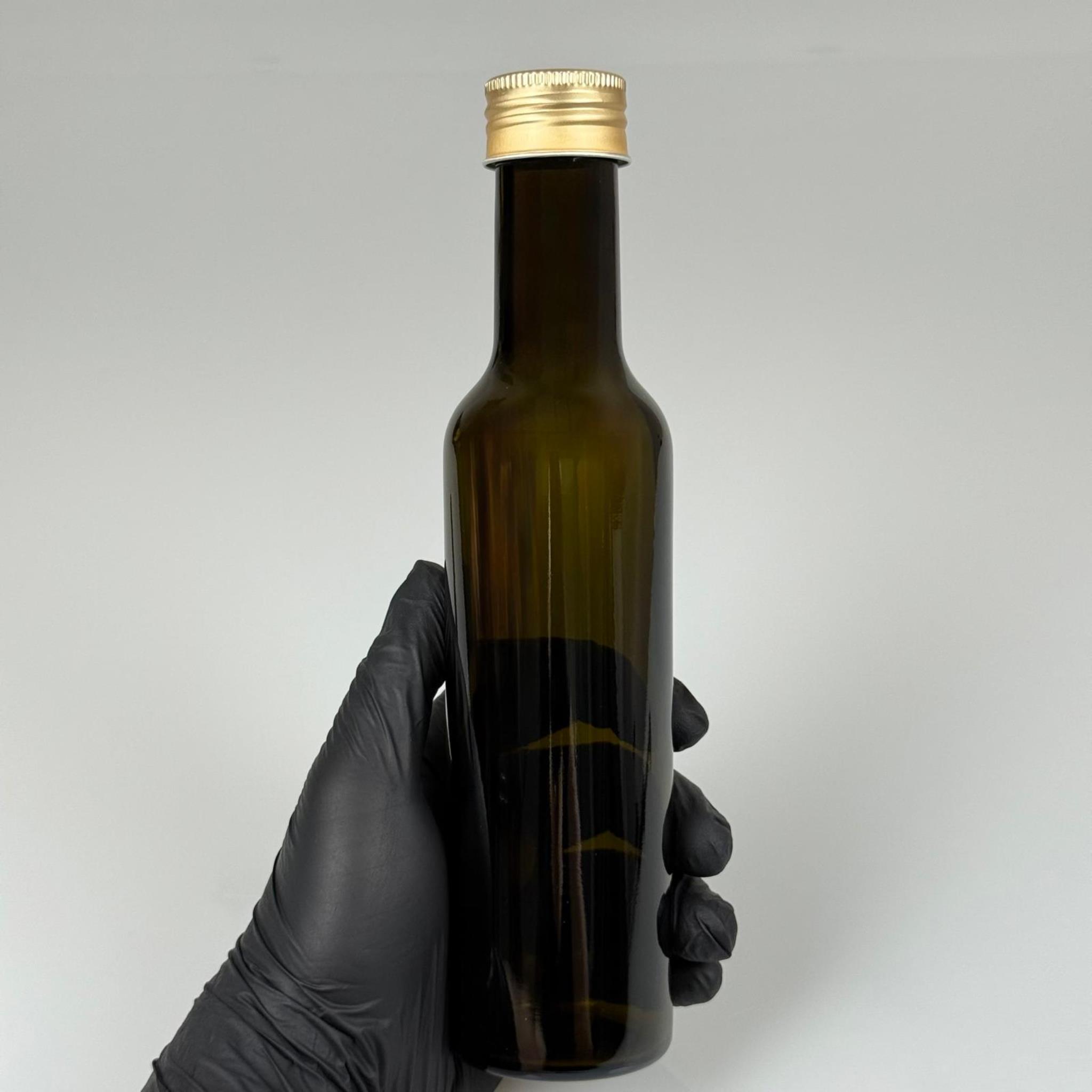 250 CC YEŞİL CESENA MODEL DORİCA CAM ŞİŞE - GOLD METAL KAPAKLI - 250 ML CESENA ŞİŞE - YEŞİL