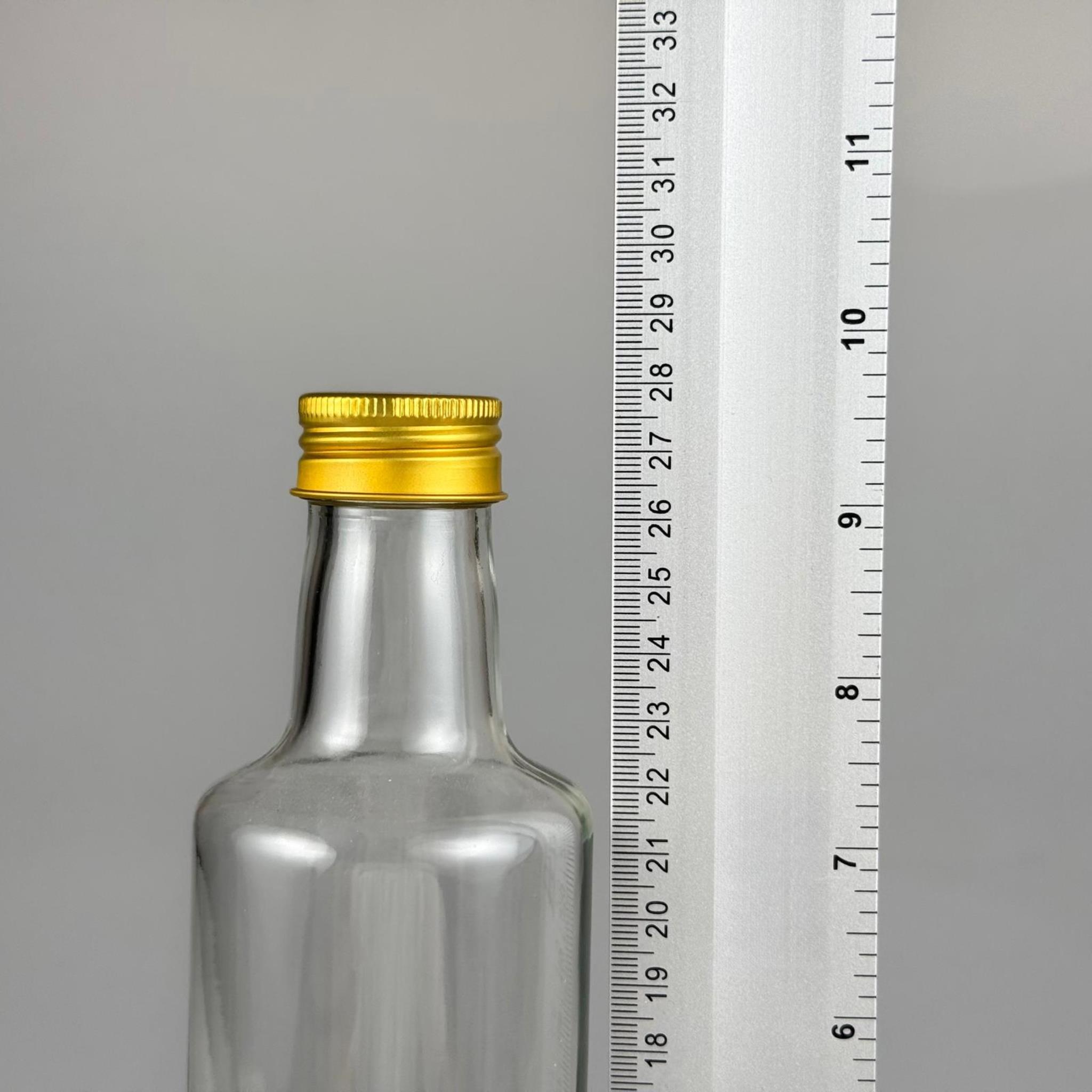 500 CC DORİKA CAM ŞİŞE - GOLD METAL ALÜMİNYUM KAPAKLI - 500 ML DORİKA YAĞ ŞİŞESİ - SİRKE ŞİŞESİ