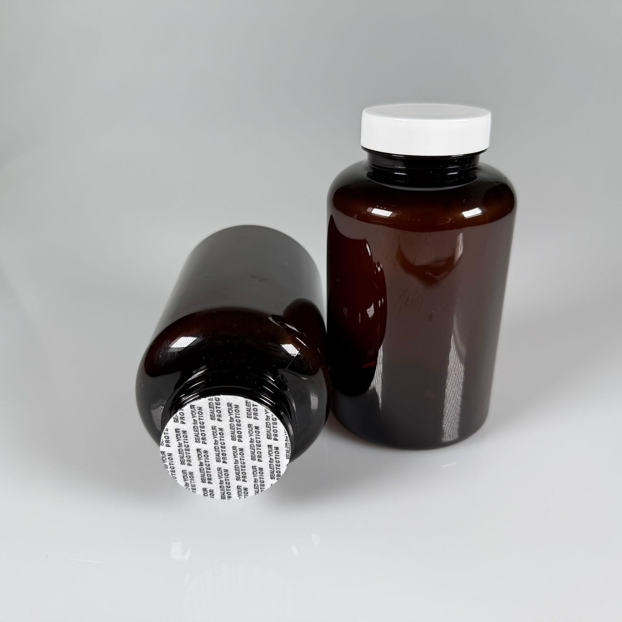 400 CC AMBER PET TABLET ŞİŞESİ - BEYAZ KAPAKLI + KENDİNDEN YAPIŞKANLI KÖPÜK CONTALI - 400 ML KAPSÜL KUTUSU - İLAÇ ŞİŞESİ - MEDİKAL HAP ŞİŞESİ - FARMASÖTİK KAVANOZ