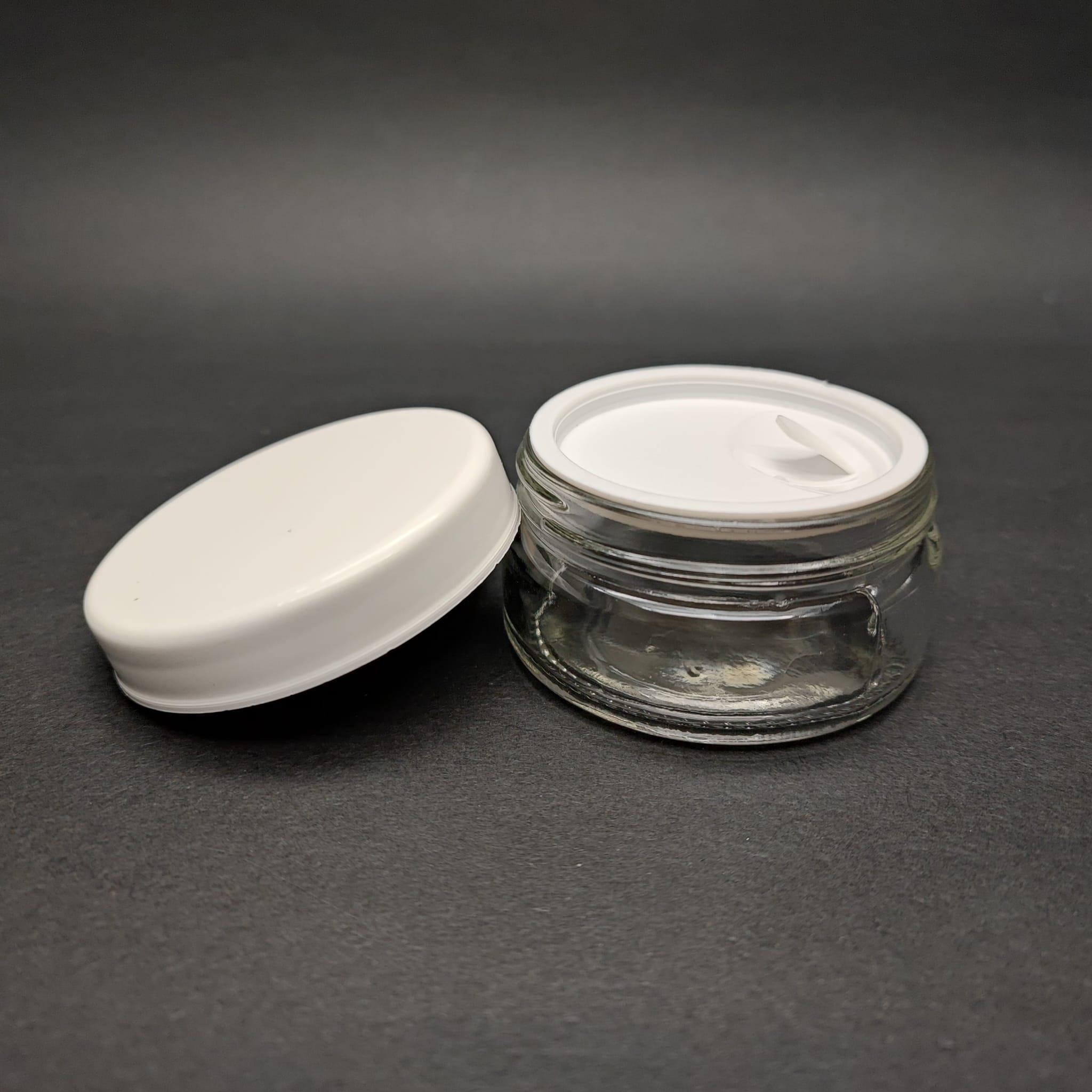 50 ML CAM KREM KAVANOZU + İÇ TIPA + BEYAZ KAPAK - 50 CC PAŞABAHÇE KREM KAVANOZLARI