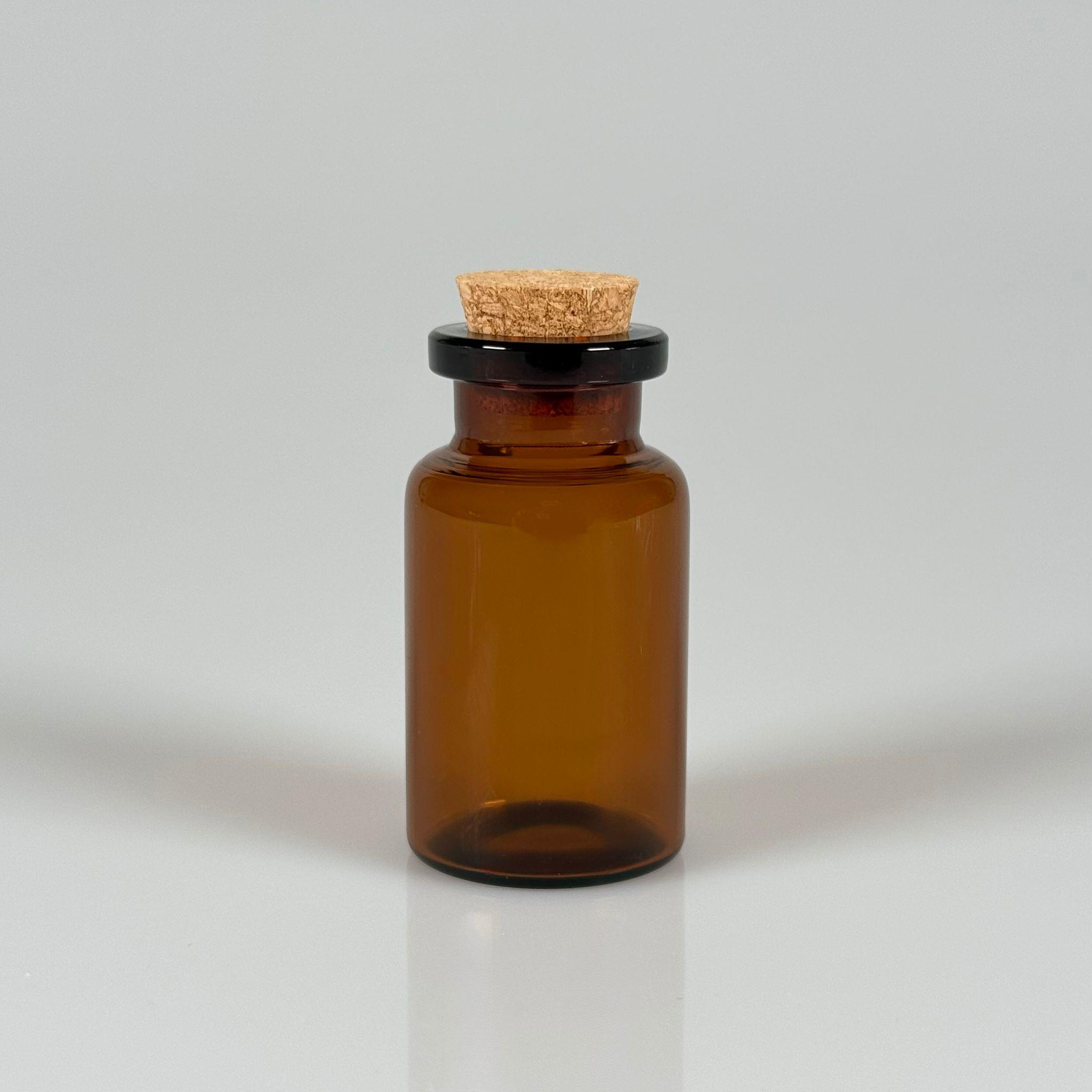 MANTAR TIPALI AMBER KAHVERENGİ CAM ŞİŞE - 12 CC - BOROSİLİKAT İNCE CAM ANAHTARLIK , DÜĞÜN , NİŞAN VS İÇİN MANTAR TIPALI ŞİŞELER