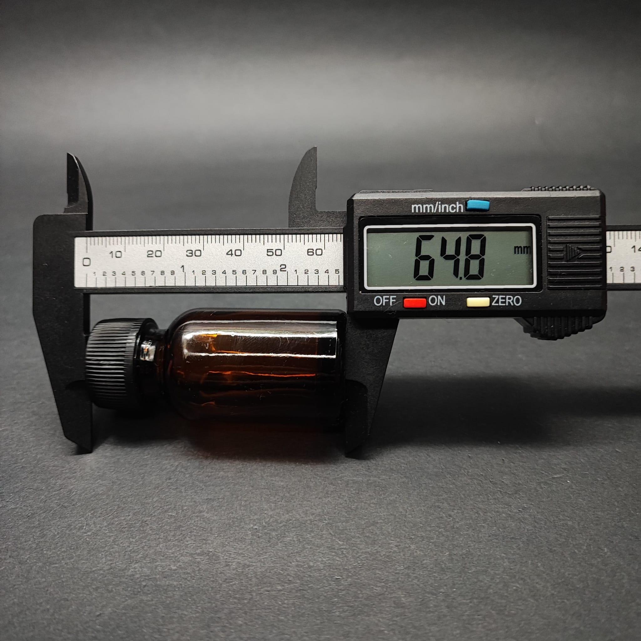 20 CC AMBER CAM ŞİŞE - SİYAH KAPAKLI - 20 ML KAHVERENGİ CAM ŞİŞE