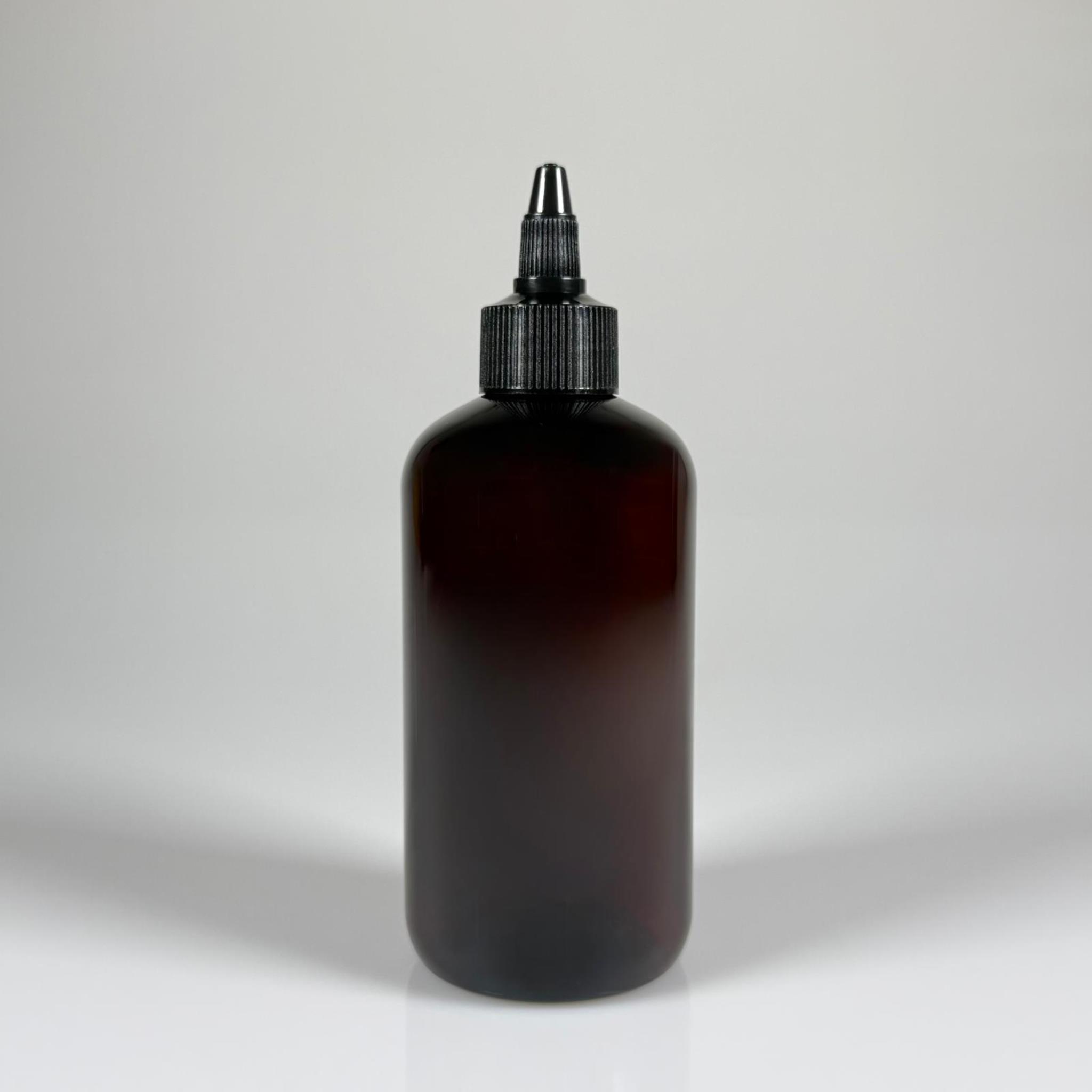 YAĞ, SOS, ACI SOS, SİRKE, SRIRACHA, MÜREKKEP, TUTKAL AKITICI VB BOŞ ŞİŞELERİ - SİYAH SİVRİ TWİST AKITICI KAPAK + 250 ML AMBER ZEYNEP PET PLASTİK ŞİŞE TAKIM