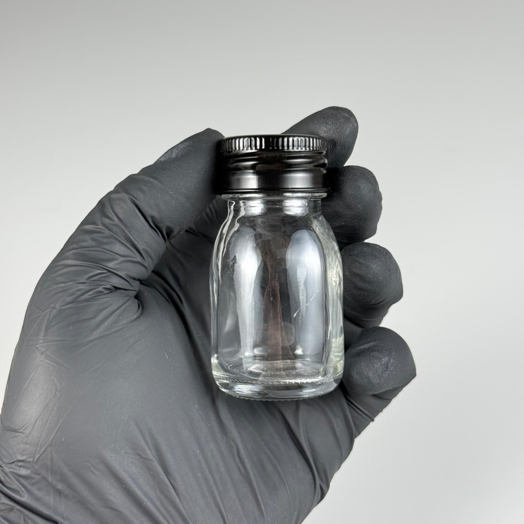 30 CC GENİŞ AĞIZLI ŞEFFAF CAM ŞİŞE + SİYAH METAL KAPAKLI TAKIM - 30 ML ŞEFFAF ŞURUP ECZA ŞİŞESİ - MİNİ ŞEFFAF SHOT VE TADIM ŞİŞESİ
