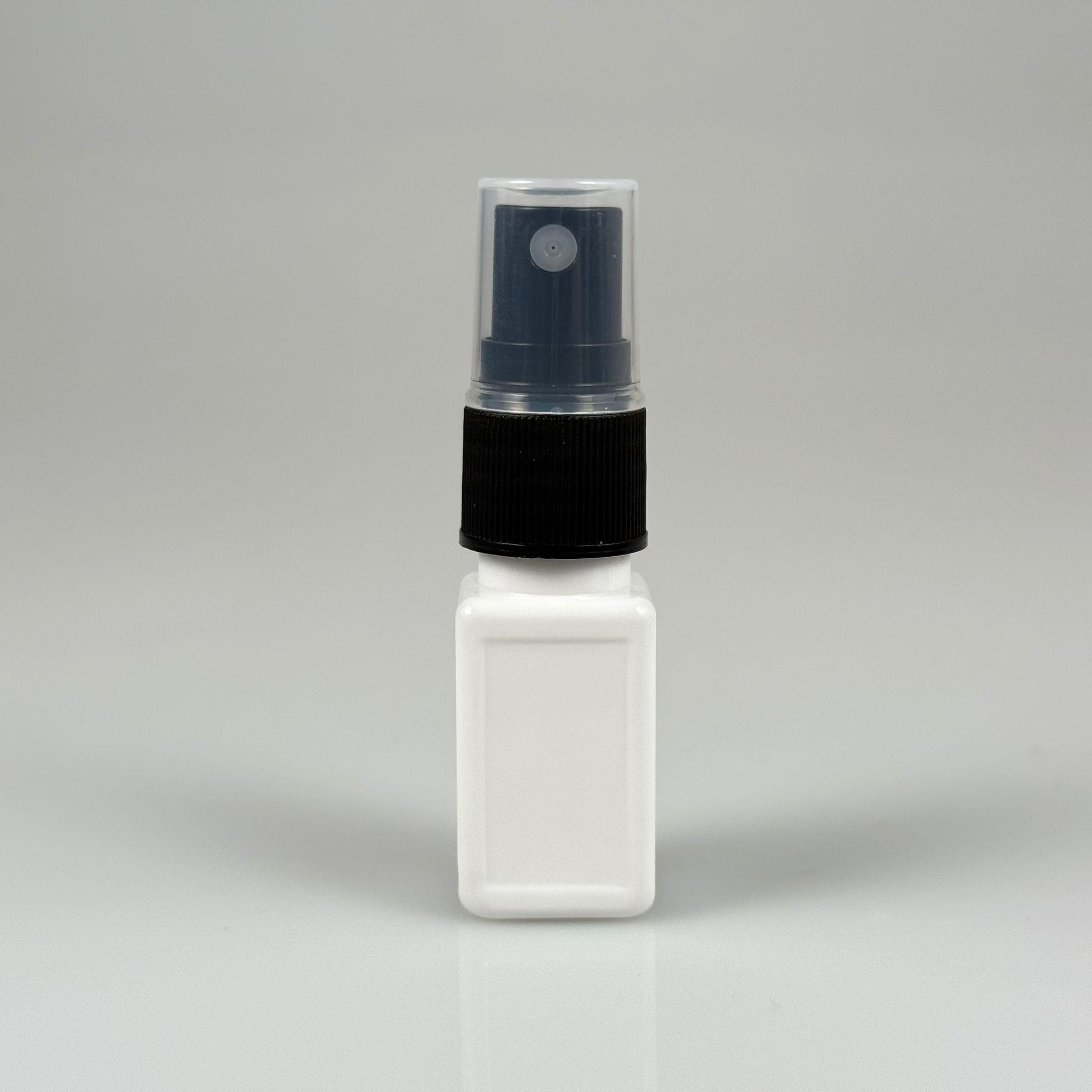 10 CC BEYAZ KARE PET ŞİŞE - SİYAH SPREYLİ TESTER 10 ML PLASTİK ŞİŞE