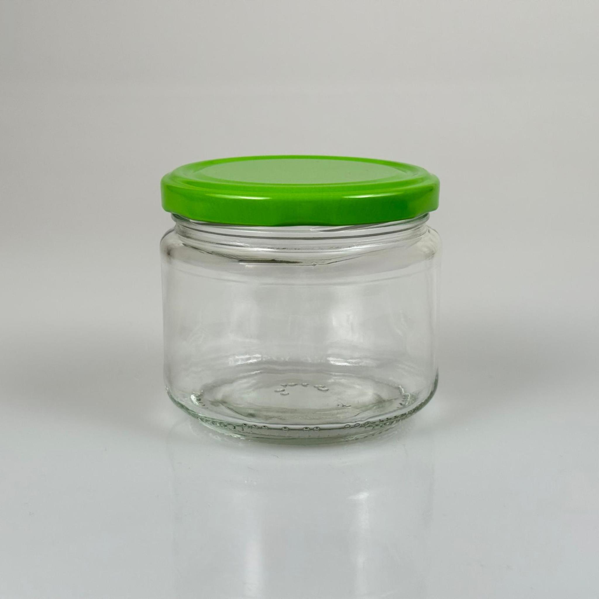 300 CC CAM KAVANOZ (SİLME HACİM 330 ML) - AÇIK YEŞİL METAL KAPAKLI - 300 ML CAM KAVANOZ - MAGNOLİA KAVANOZU - PAŞABAHÇE