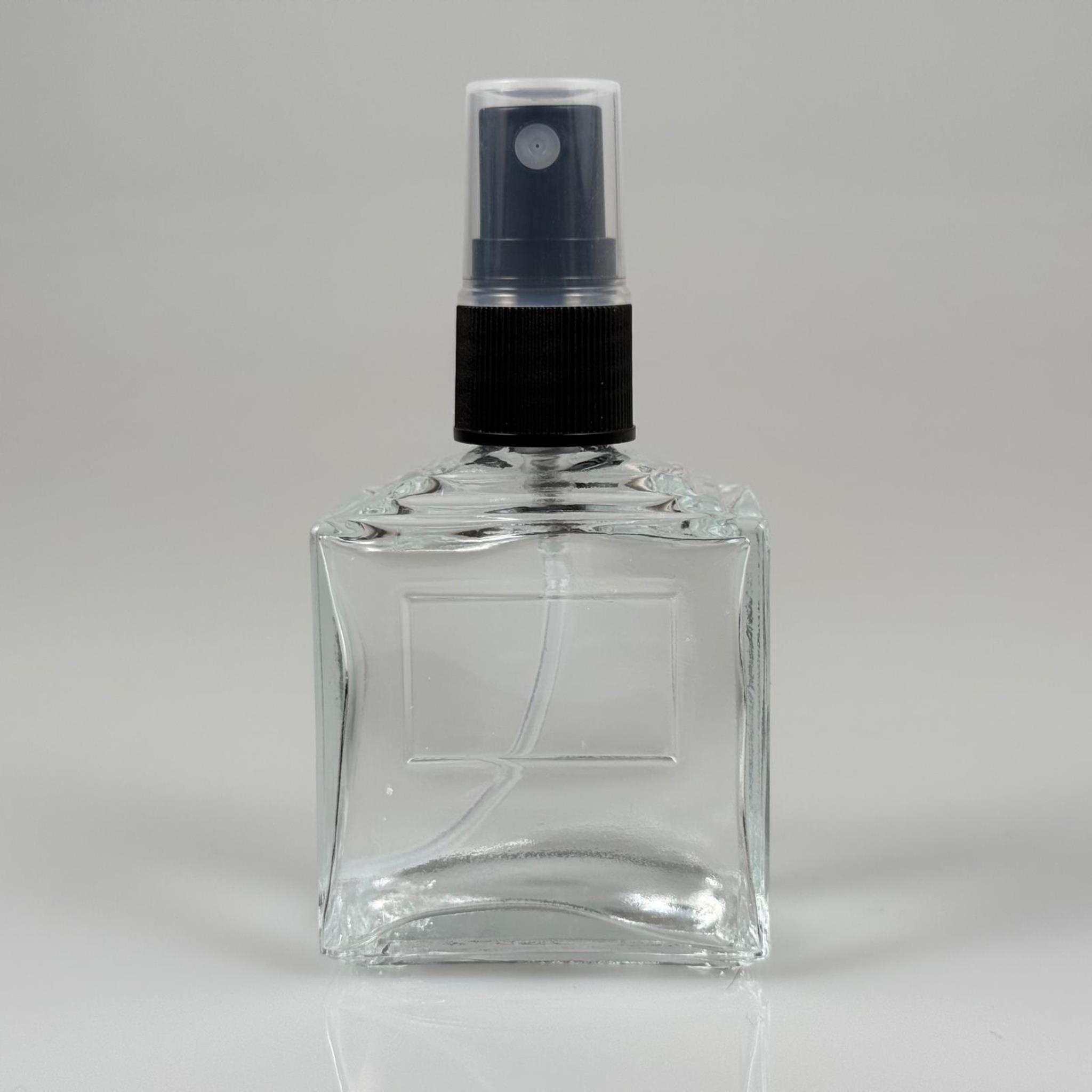 50 CC KÖŞELİ PRİZMA CAM ŞİŞE - SİYAH SPREYLİ TAKIM - 50 ML PRESTİJLİ ŞİŞE