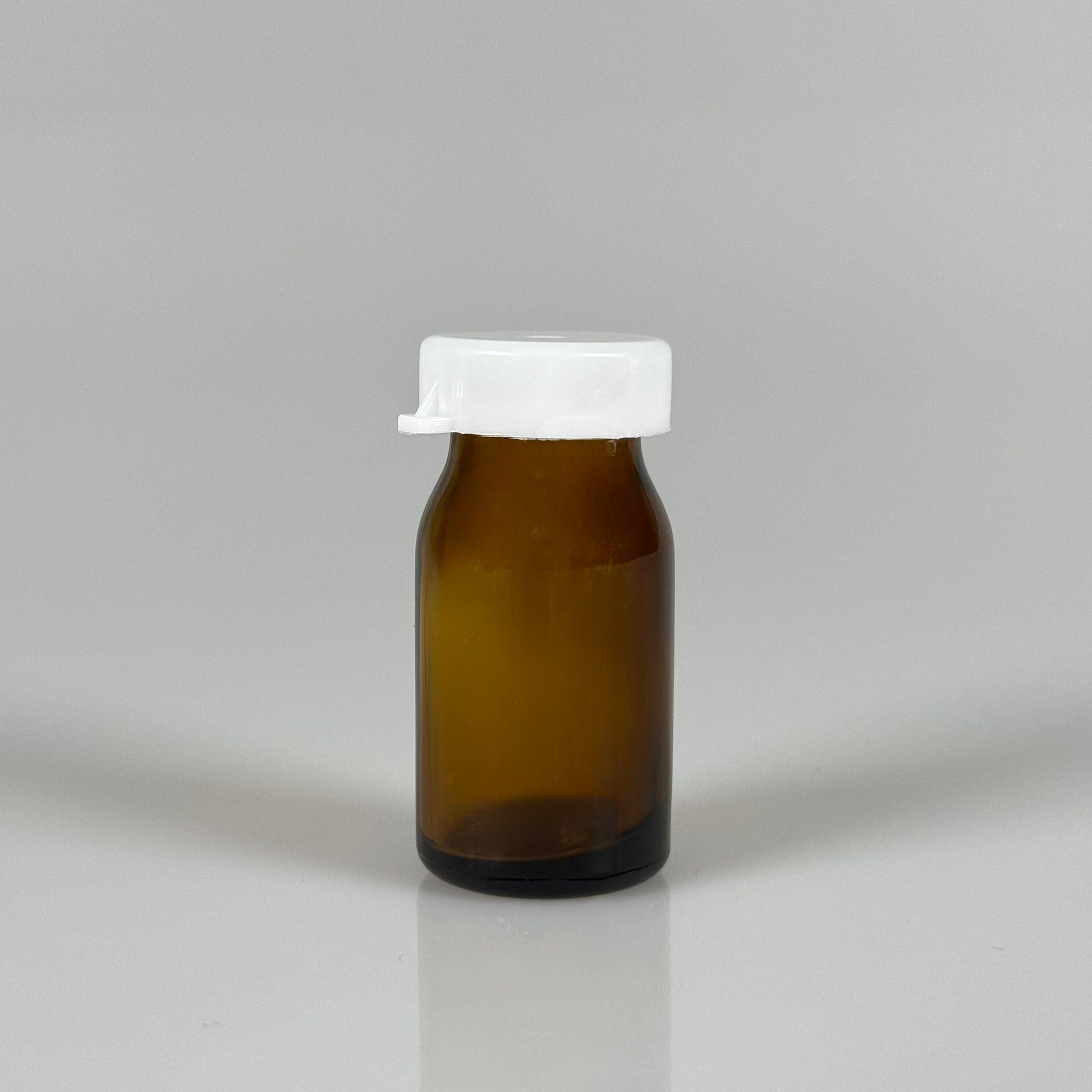 8 CC AMBER KAHVERENGİ CAM PENİSİLİN FLAKON ŞİŞE - 8 ML CAM ŞİŞE BEYAZ SIZDIRMAZ KAPAKLI
