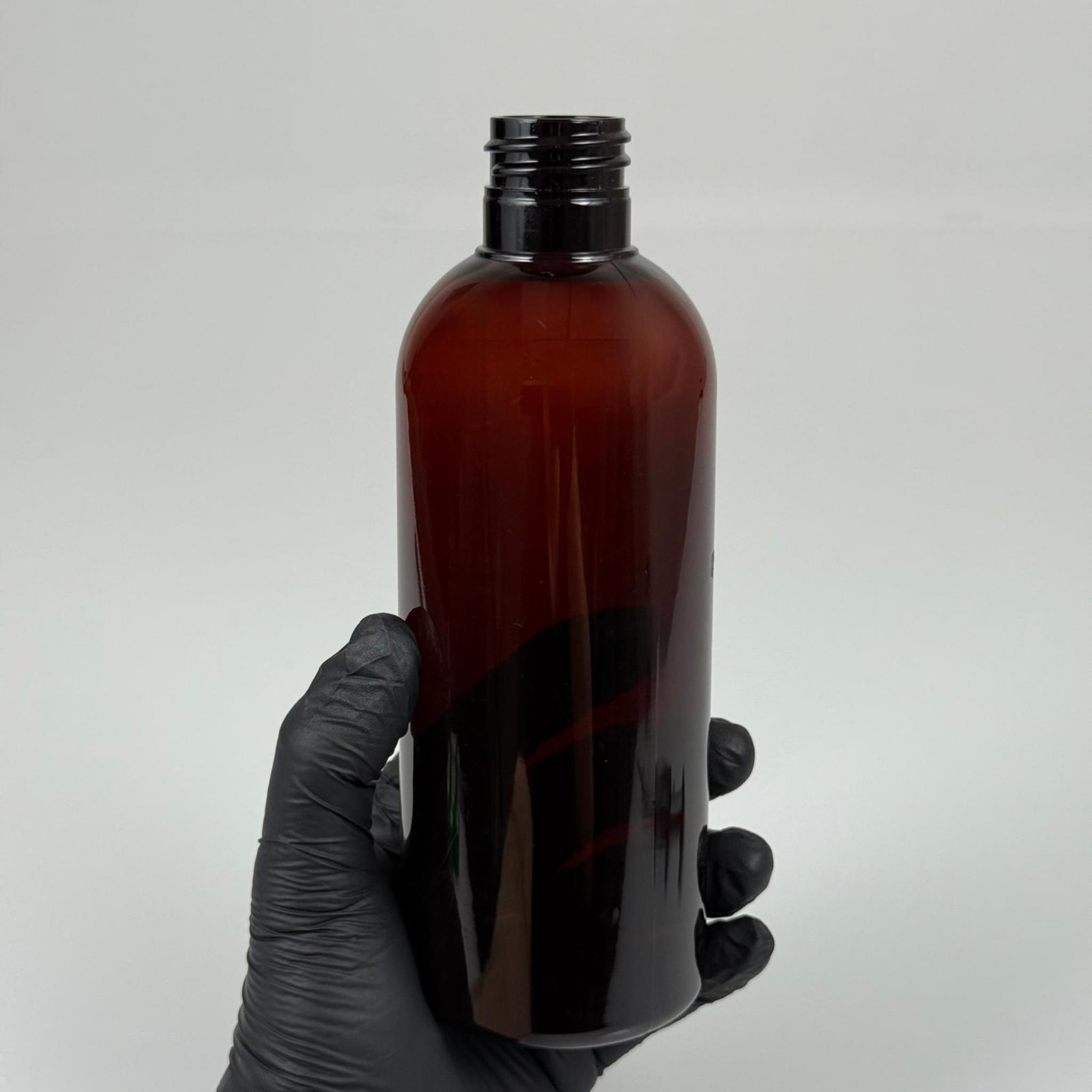 400 CC AMBER ŞAMPUAN ŞİŞESİ MERMİ MODEL KAPAKSIZ (28 AĞIZ)