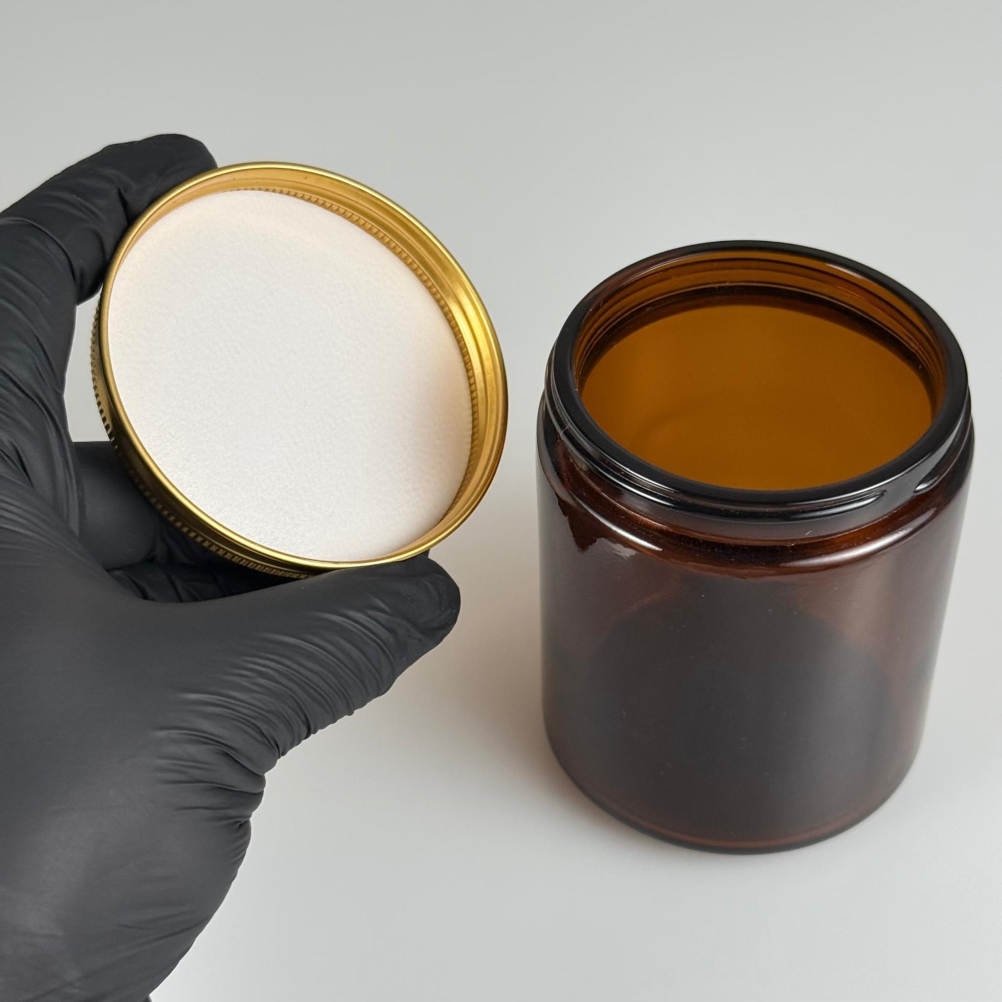 270 CC CAM AMBER MUM KAVANOZU - KÖPÜK CONTALI SIZDIRMAZ GOLD METAL KAPAKLI  - 270 ML KAHVERENGİ KREM KAVANOZU - AMBER MUM KAVANOZLARI - MEDİKAL KAVANOZ - ORJİNAL AMBER (BOYAMA DEĞİL)