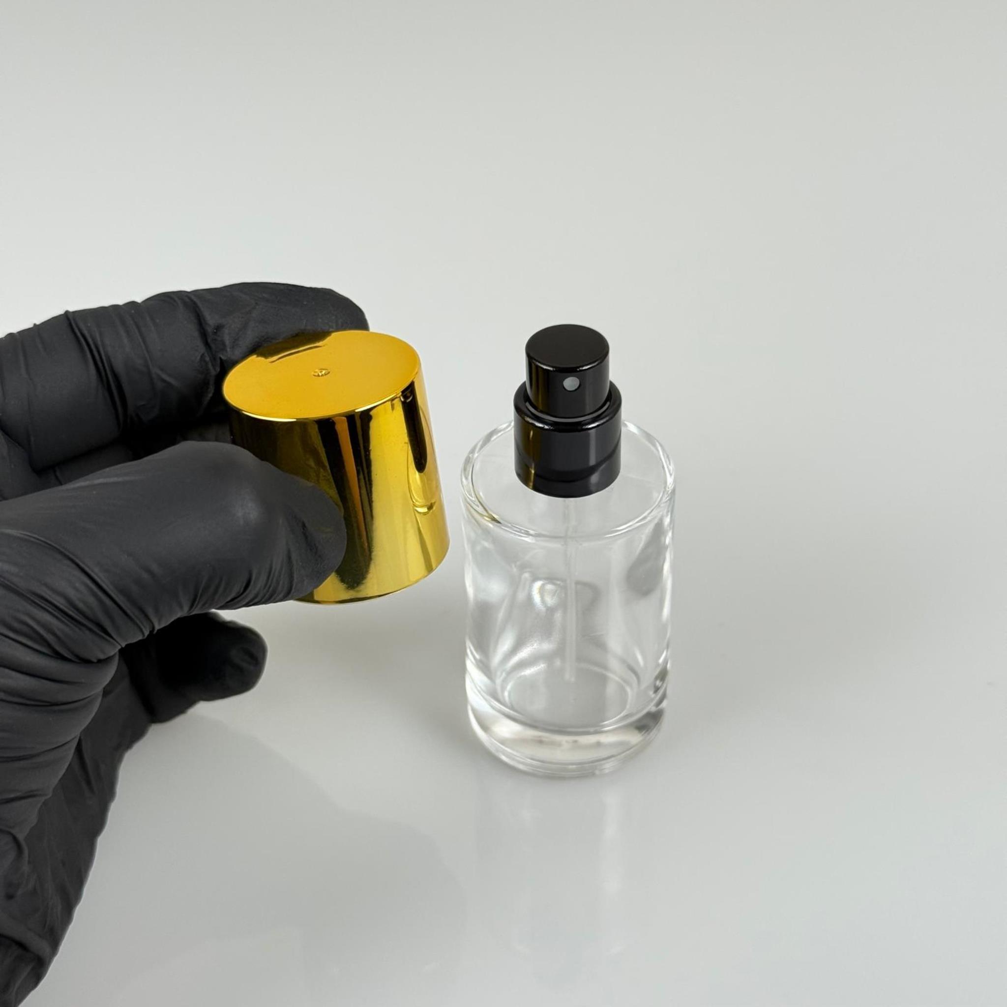 30 ML SİLİNDİR MODEL SAVAGE PARFÜM ŞİŞESİ - SİYAH METAL SPREYLİ + GOLD GENİŞ KAPAKLI (AĞIZ 15 MM GEÇME KOLAY KAPAMA)