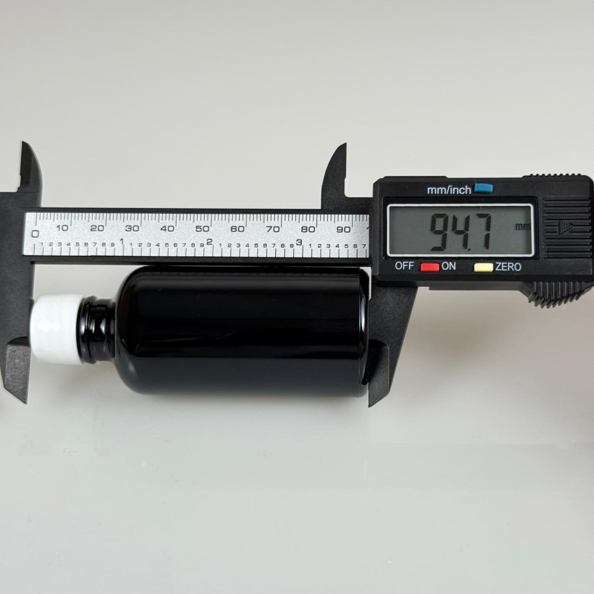 50 CC SİYAH CAM ŞİŞE + KENDİNDEN CONTALI SIZDIRMAZ BEYAZ KAPAK - 50 ML KAPAKLI SİYAH CAM ŞİŞE