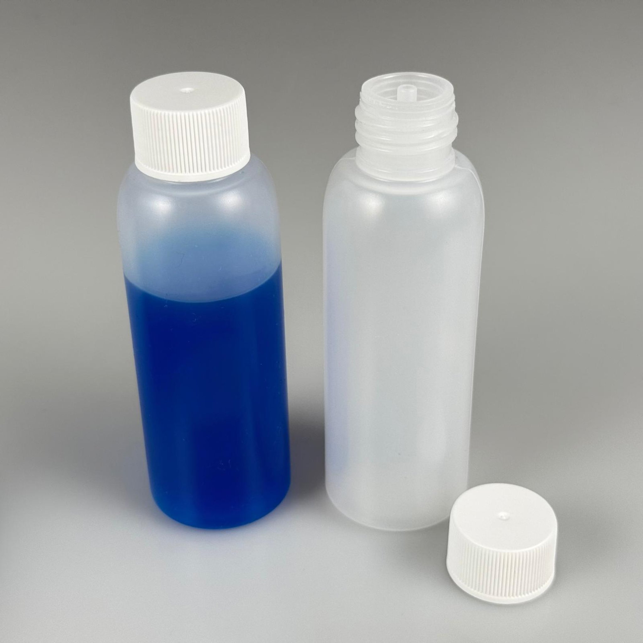 100 ML SIKILABİLİR YUMUŞAK PE POLİETİLEN PLASTİK ŞİŞE - CONTALI BEYAZ KAPAKLI ASETON KOLONYA TIPALI - 100 cc sos, yağ, kartuş, mürekkep vb için boş şişeler