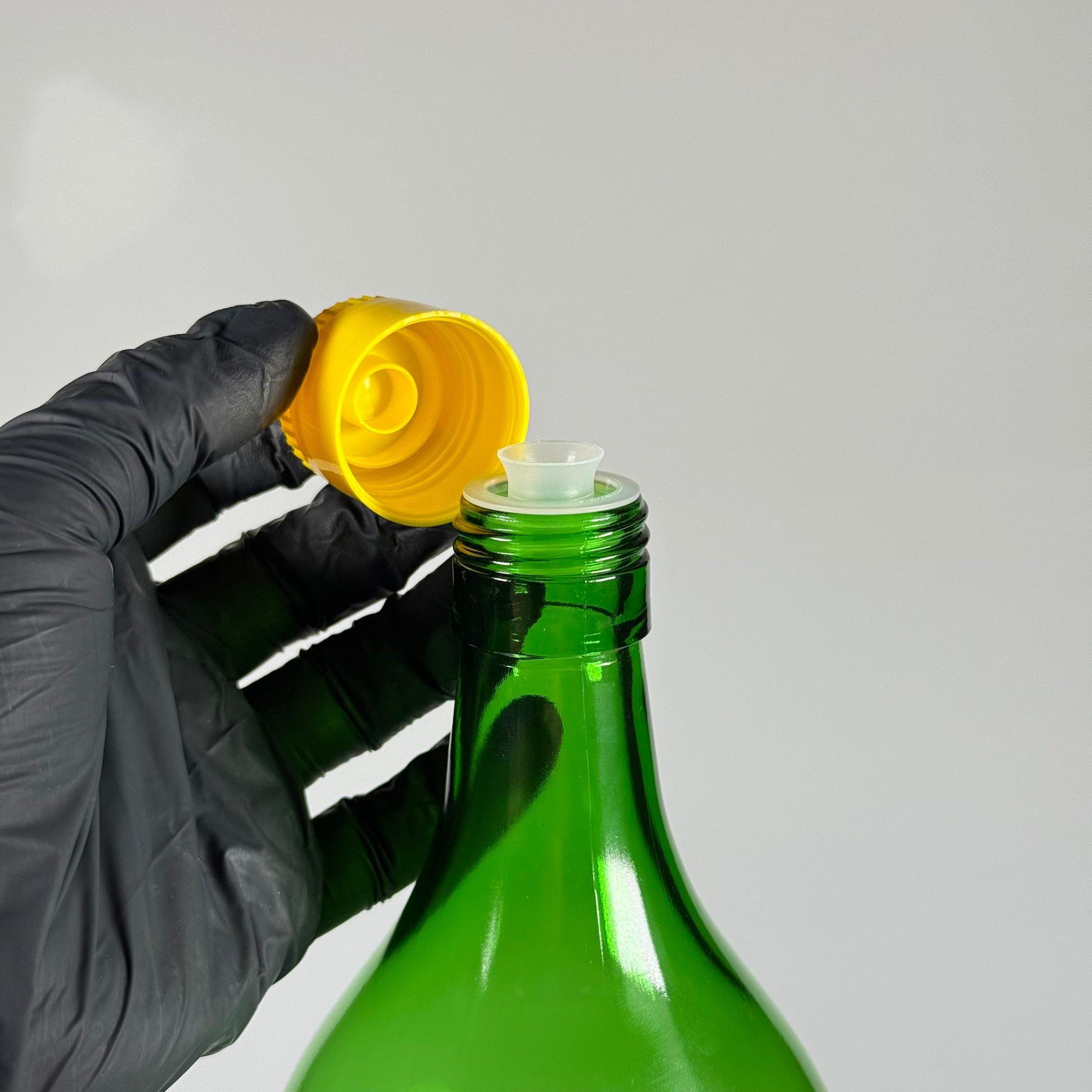 2000 CC YEŞİL CAM ŞİŞE - KİLİTLİ SARI AKITICILI DROP - STOP KAPAKLI - 2 LİTRE YAĞ ŞİŞESİ - SİRKE ŞİŞESİ - ZEYTİNYAĞ İÇİN BOŞ CAM ŞİŞE