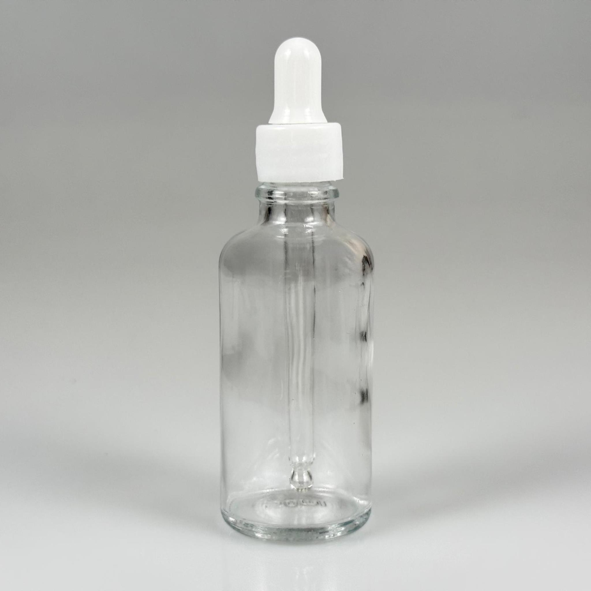 50 CC ŞEFFAF CAM DAMLALIKLI ŞİŞE - BEYAZ EMZİK + BEYAZ DÜZ KAPAK + CAM PİPET TAKIM - 50 ML DAMLALIKLI ŞİŞE SETİ