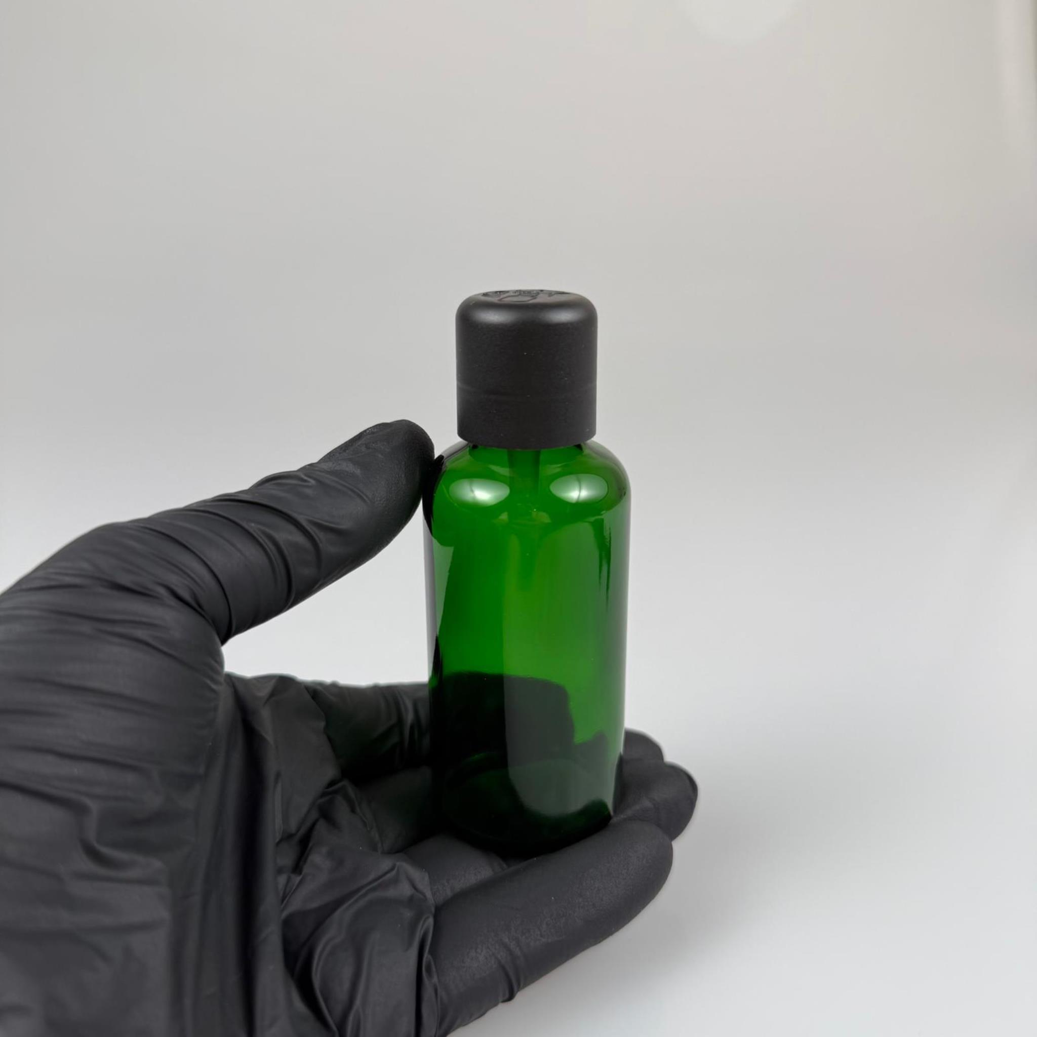 50 CC YEŞİL CAM ŞİŞE + İÇTEN DAMLALIKLI ÇOCUK KİLİTLİ SİYAH KAPAK - YEŞİL 50 ML KİLİT KAPAKLI DAMLATMALI ŞİŞE