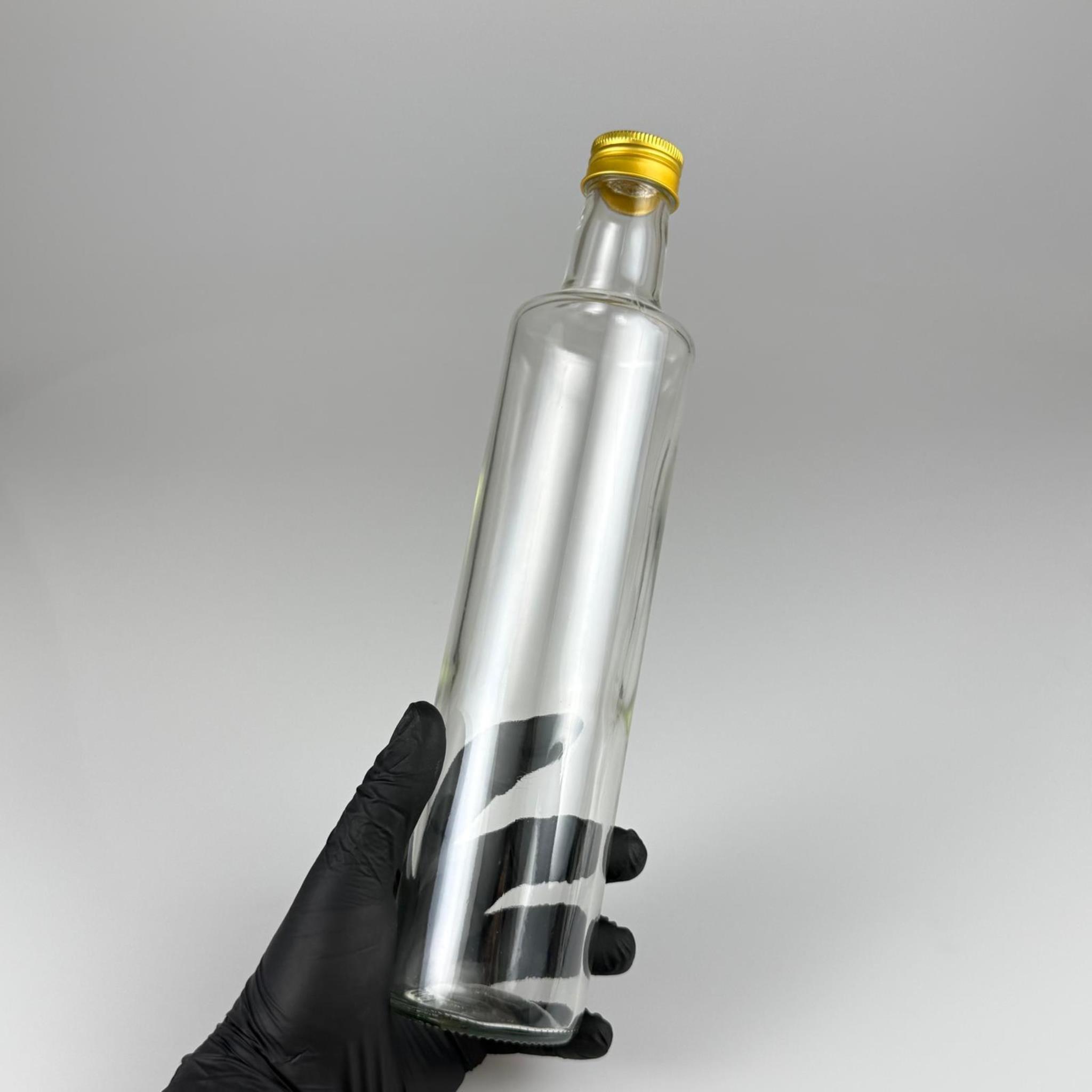 500 CC DORİKA CAM ŞİŞE - GOLD METAL ALÜMİNYUM KAPAKLI - 500 ML DORİKA YAĞ ŞİŞESİ - SİRKE ŞİŞESİ