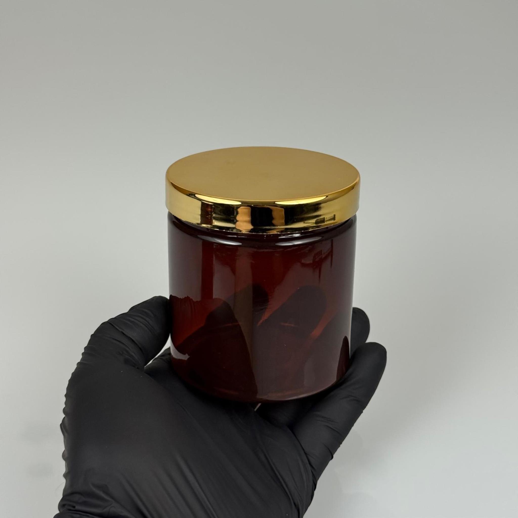 250 ML SERT PET KAVANOZ + GOLD KAPLAMALI KAPAK + İÇ TIPA - 250 CC KALIN AMBER PLASTİK KAVANOZ GOLD KAPLAMALI PLASTİK KAPAKLI İÇ TIPALI TAKIM - KREM KAVANOZLARI