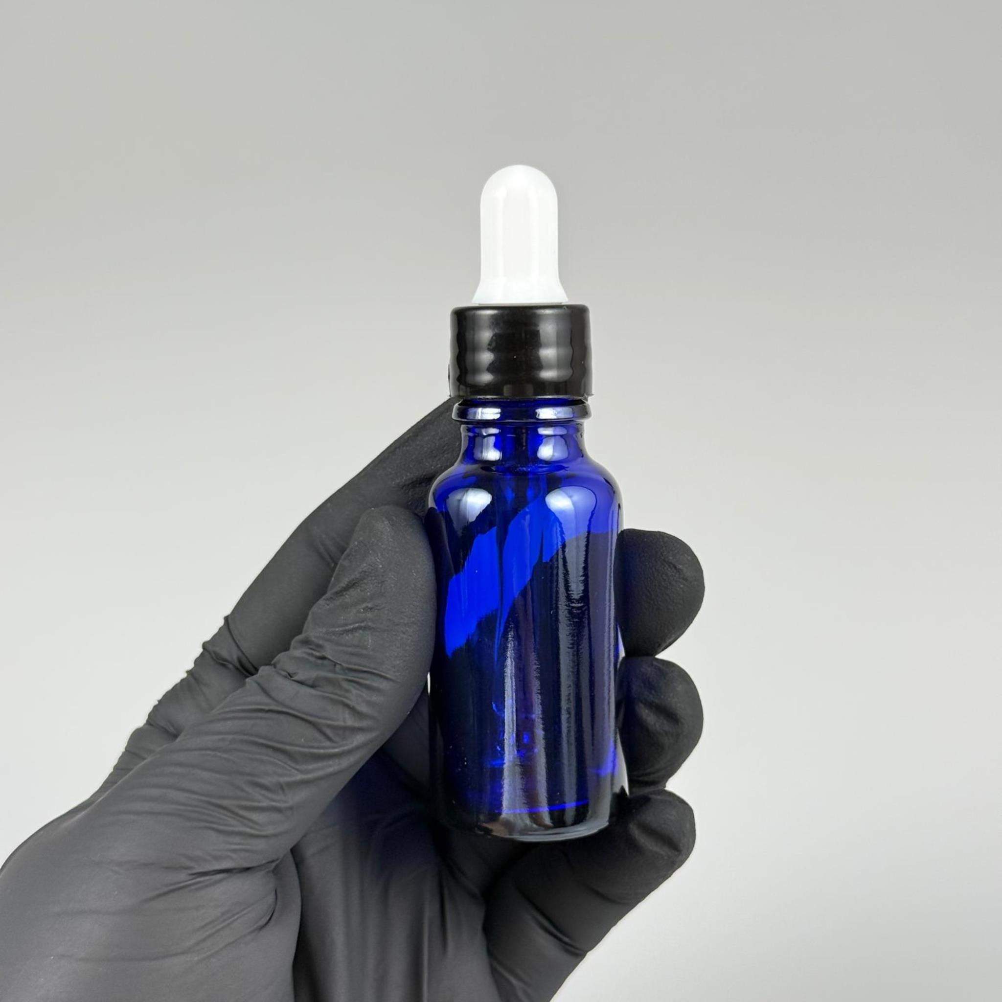 20 CC MAVİ CAM DAMLALIKLI ŞİŞE - BEYAZ EMZİK + SİYAH DÜZ KAPAK + CAM PİPET TAKIM - 20 ML DAMLALIKLI ŞİŞE SETİ