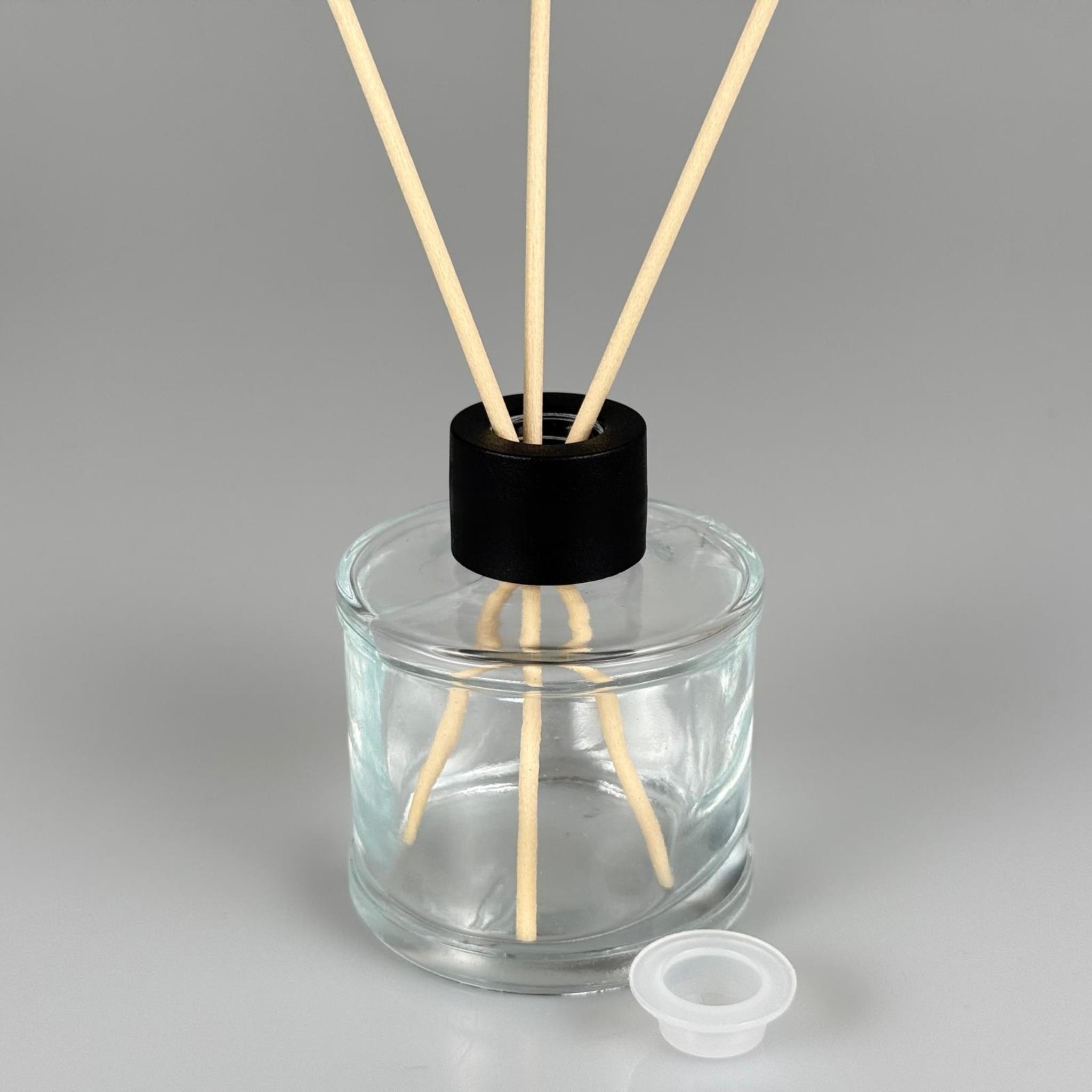 100 CC YUVARLAK OVAL SİLİNDİR MODEL CAM BAMBU ODA KOKUSU ŞİŞESİ - 100 ML ÇUBUKLU KÖŞELİ BAMBU ODA KOKUSU ŞİŞESİ - DİFÜZÖR ŞİŞE- CAM ŞİŞE + SİYAH KAPAK + TIPA + 3 ADET FİBER RATTAN AHŞAP BAMBU ÇUBUK