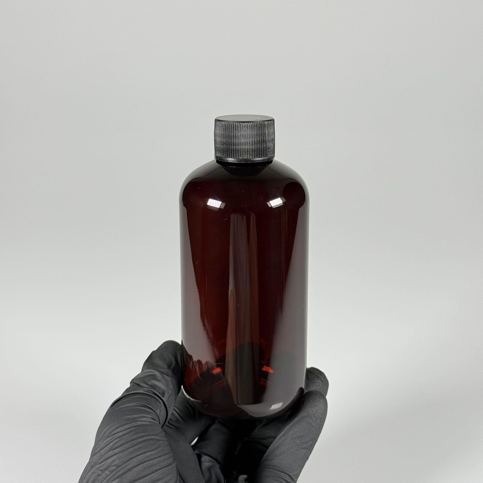 250 CC AMBER PLASTİK ŞİŞE ZEYNEP MODEL - CONTALI SİYAH KAPAKLI - 250 ML TOMBUL PET ŞİŞE