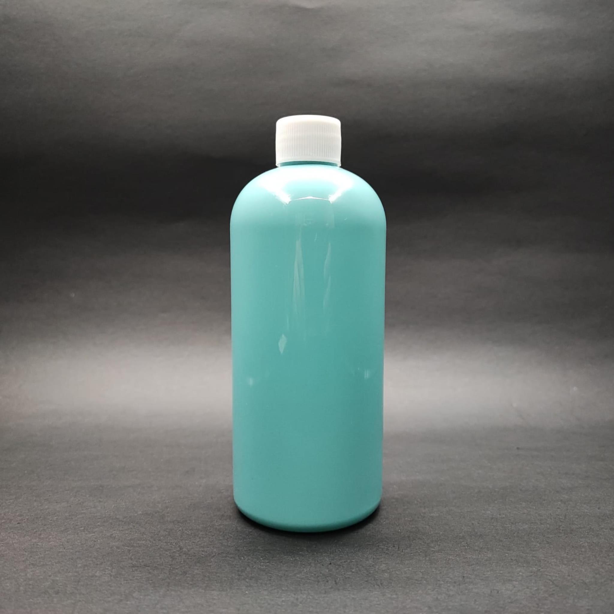 400 CC OVAL BOYUNLU SİLİNDİR PET ŞİŞE (30 GR) - CONTALI BEYAZ KAPAKLI - 400 ML PLASTİK ŞİŞE - TURKUAZ