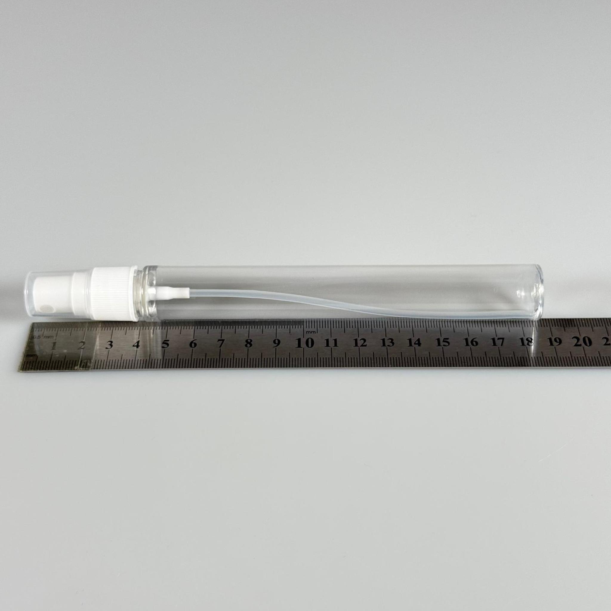 16 CM TÜP - 45 CC UZUN İNCE PET ŞİŞE - BEYAZ SPREYLİ TAKIM - UZUN PLASTİK KALEM PARFÜM, KOLONYA ŞİŞESİ