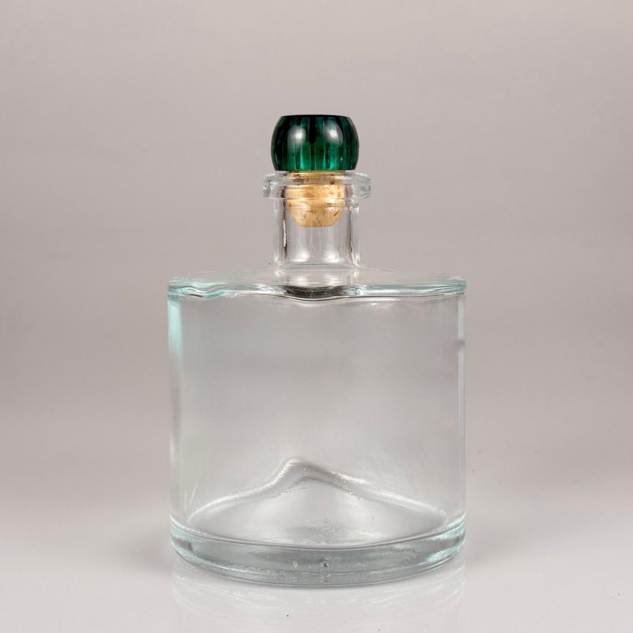 500 CC LÜX ŞİŞE - SİLİNDİR - 500 ML BÜYÜK BOY DİFFUSER ŞİŞE YEŞİL MANTAR TIPALI