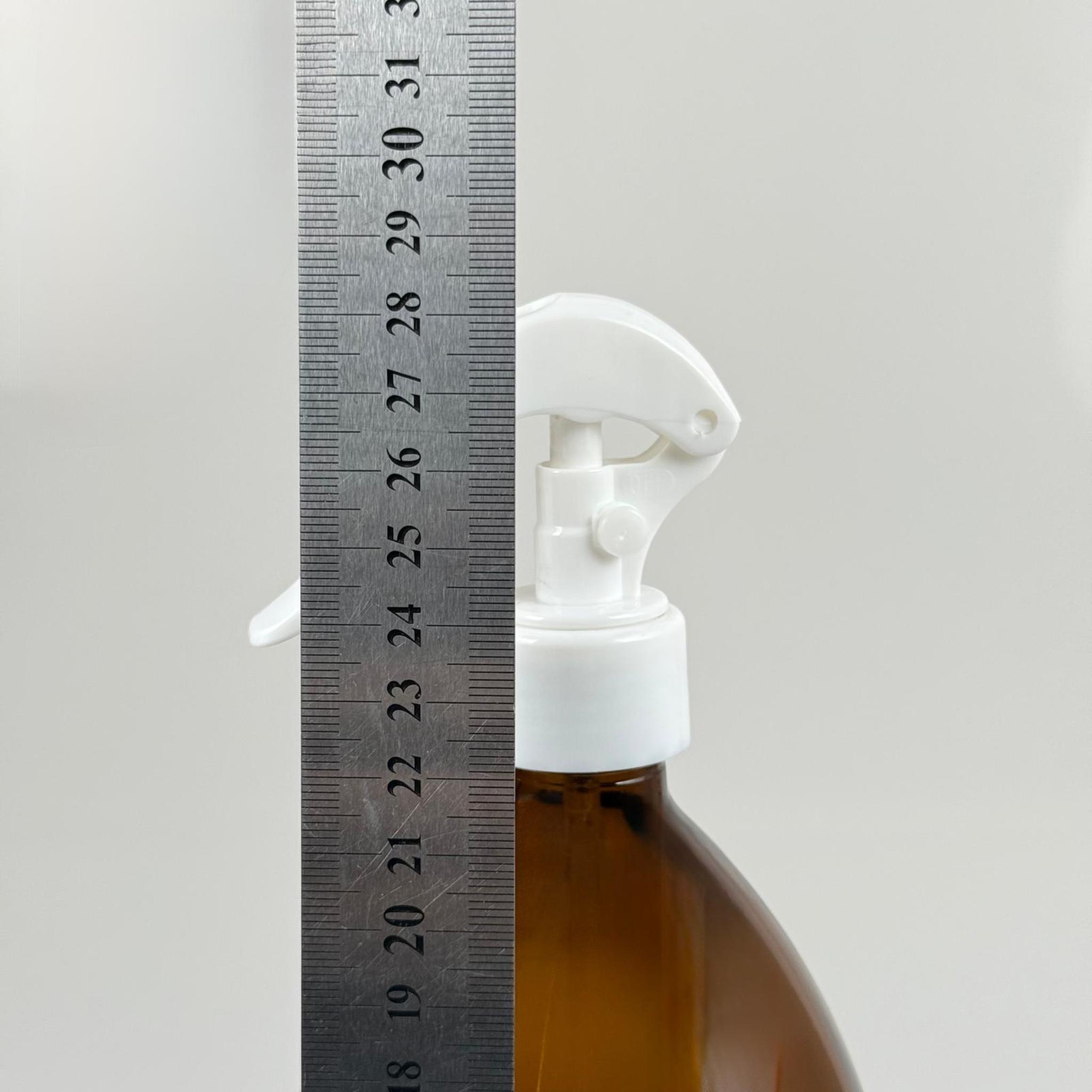1000 CC AMBER TOMBUL ÖZEL SERİ CAM ŞİŞE - BEYAZ TRİGER SPREYLİ (DUMAN ŞEKLİNDE PÜSKÜRTÜR) - 1000 ML CAM ECZA ŞİŞESİ - KAHVERENGİ