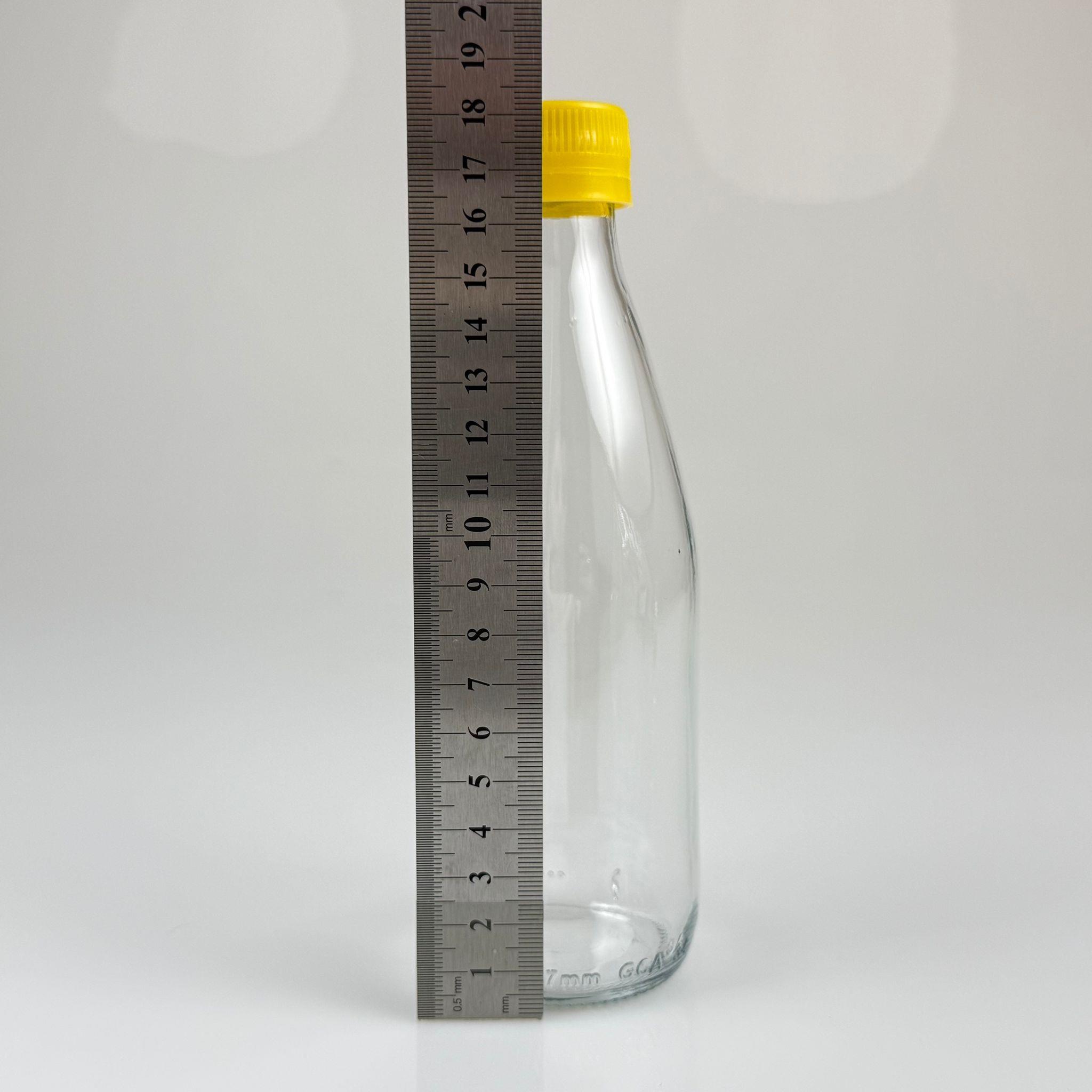 330 CC CAM ŞİŞE - SARI KİLİTLİ KAPAKLI - 330 ML CAM ŞİŞE