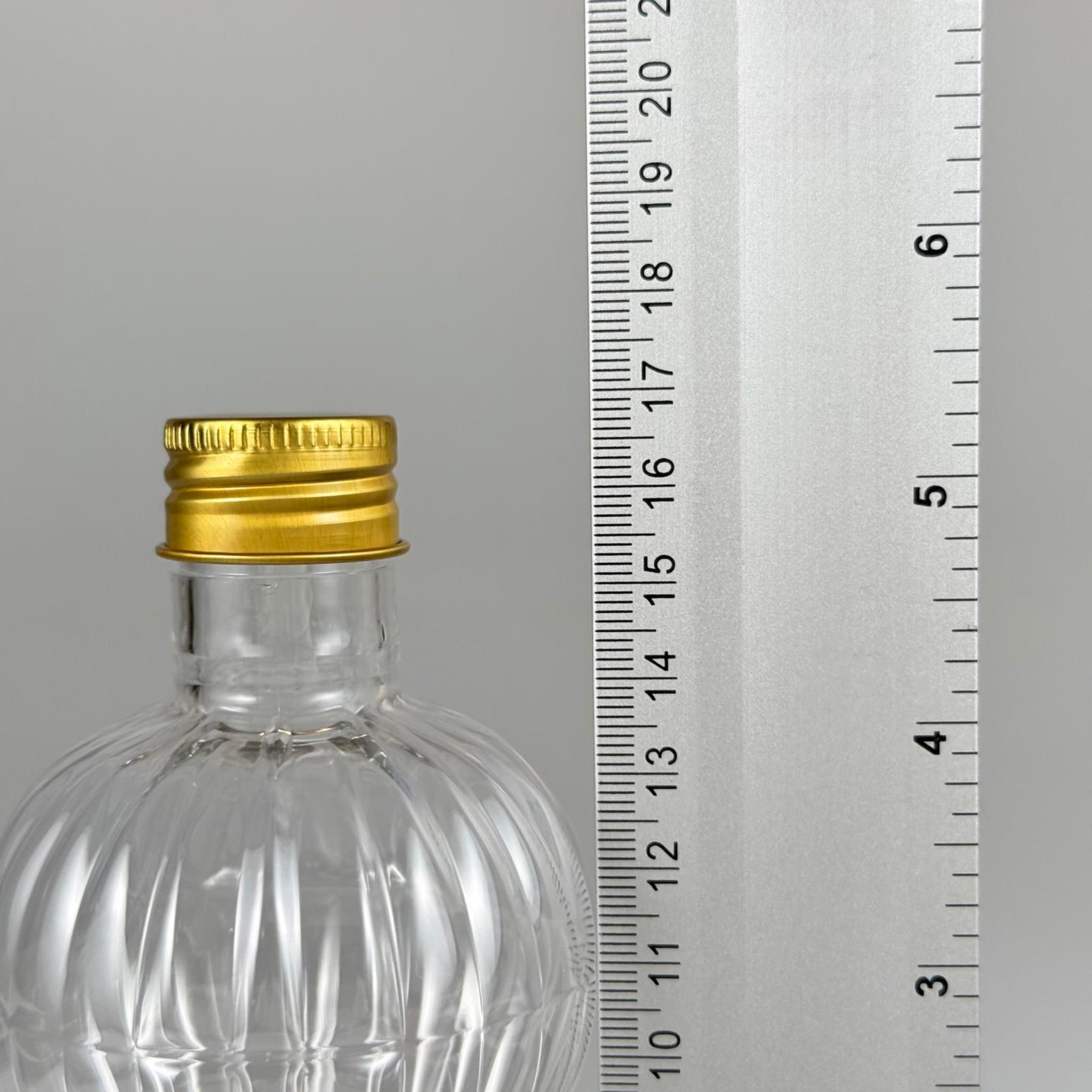 300 CC PIRLANTA ŞİŞE (CAMPET) 24 AĞIZ + KÖPÜK CONTALI GOLD METAL ALÜMİNYUM KAPAK + KOLONYA TIPALI TAKIM - 300 ML KAPAKLI PLASTİK ŞİŞELER