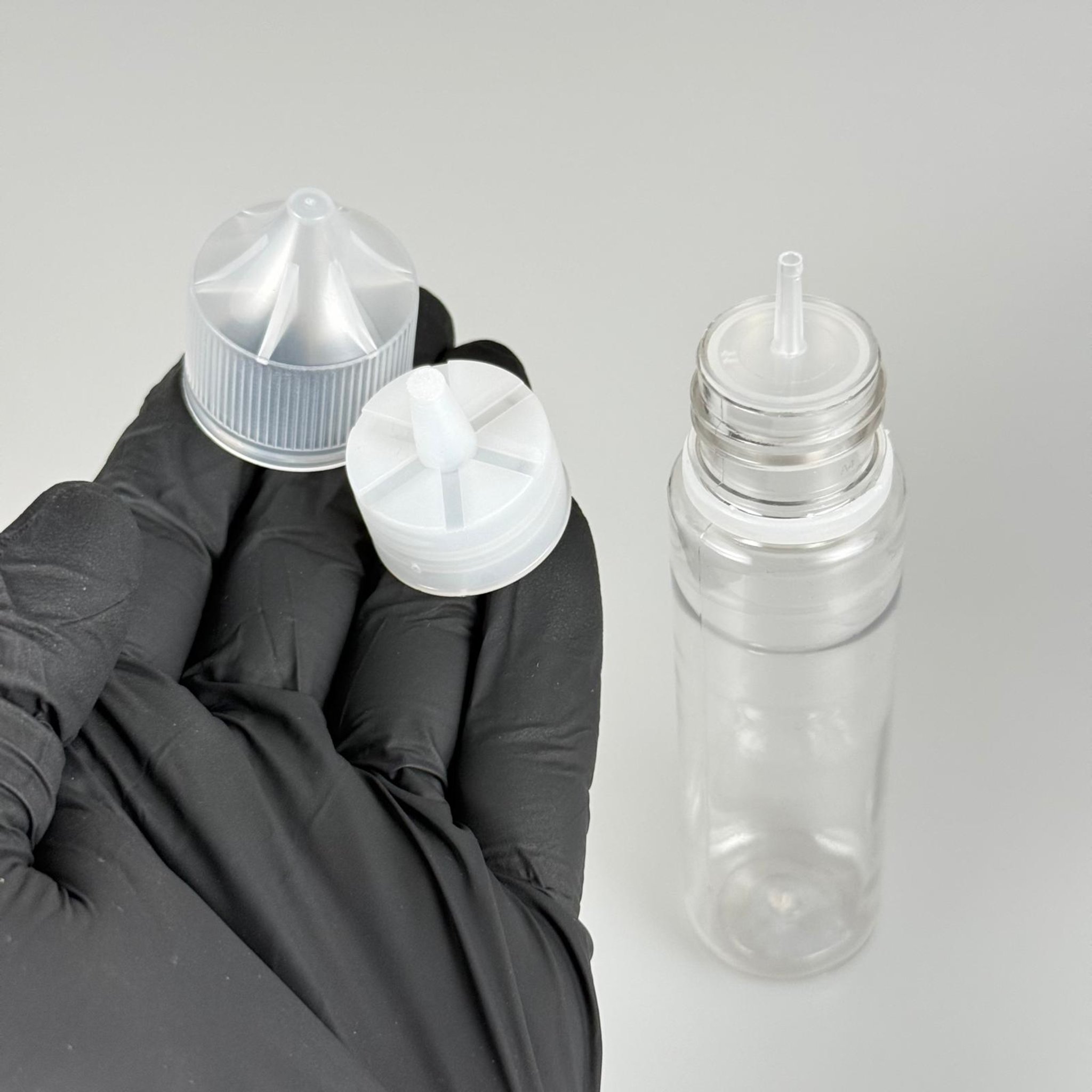 60 CC GORİLLA ŞİŞE - ŞEFFAF - 60 ML LİKİT ŞİŞESİ - MÜREKKEP ŞİŞESİ - KAPAKLI  - TIPALI - İĞNE UÇLU DAMLALIKLI ŞİŞE