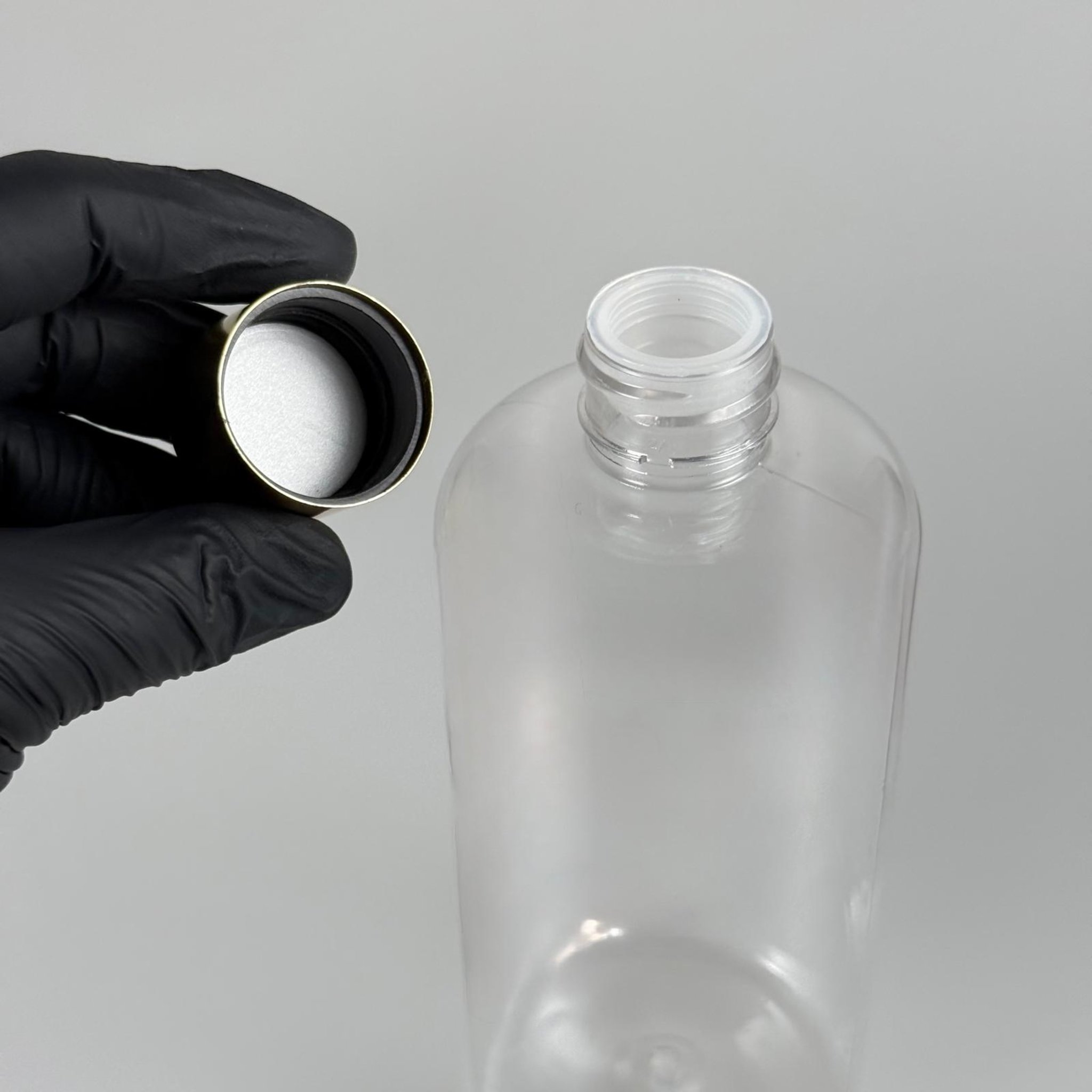 500 CC UZUN SİLİNDİR PET ŞİŞE + ALÜMİNYUM KAPLAMALI GOLD KAPAKLI + KÖR TIPALI TAKIM - 500 ML PET ŞİŞE