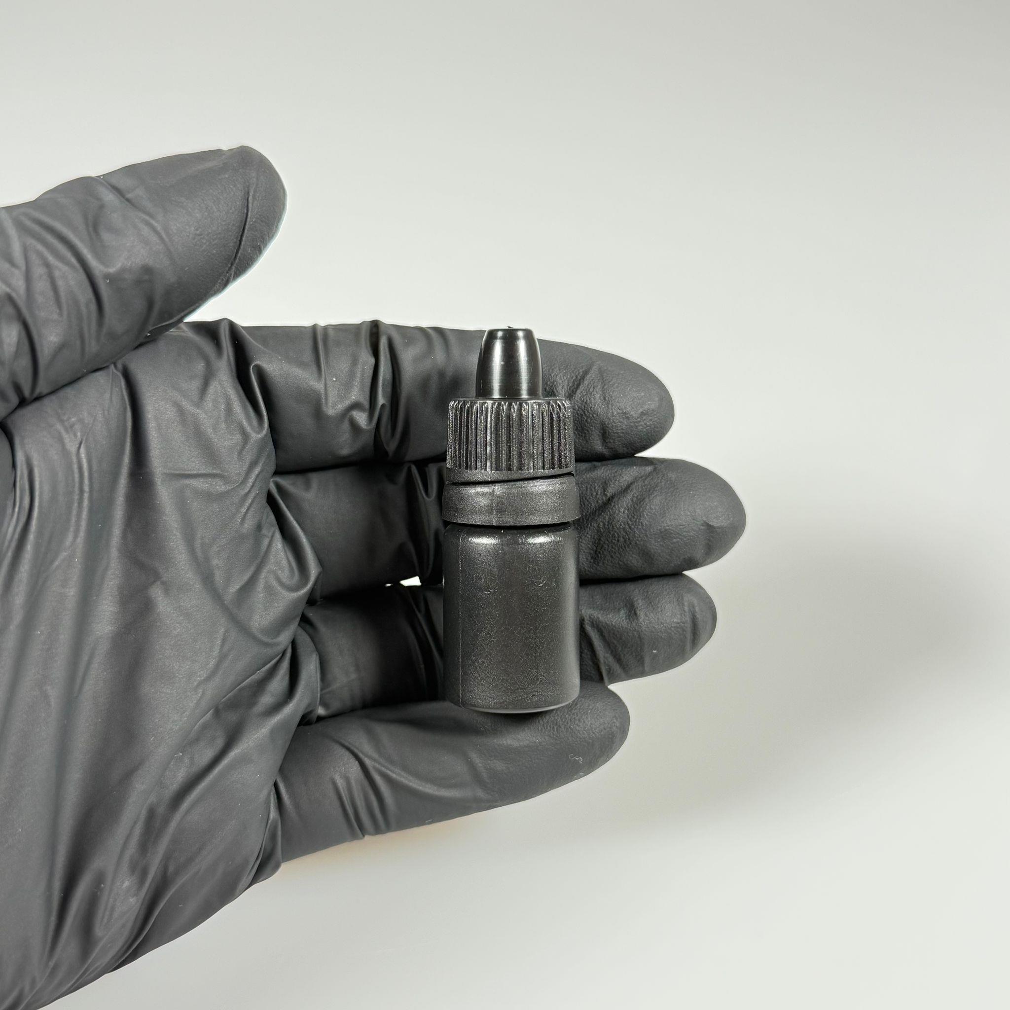 5 CC GÖZ DAMLASI ŞİŞESİ MAT SİYAH- AKITICILI - KİLİTLİ SİYAH KAPAKLI - 5 ML DAMLALIKLI PLASTİK ŞİŞE - KOZMETİK AMBALAJ - DAMLALIKLI BOŞ ŞİŞE