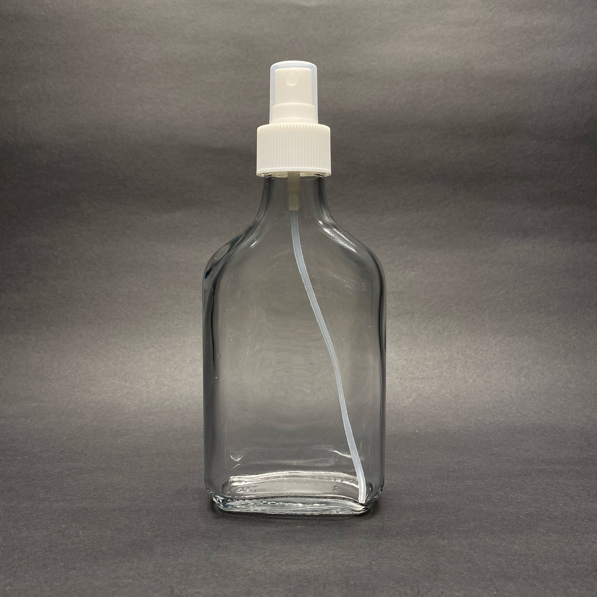 200 CC YASSI CAM ŞİŞE - BEYAZ SPREYLİ - 200 ML FISFIS CAM ŞİŞE