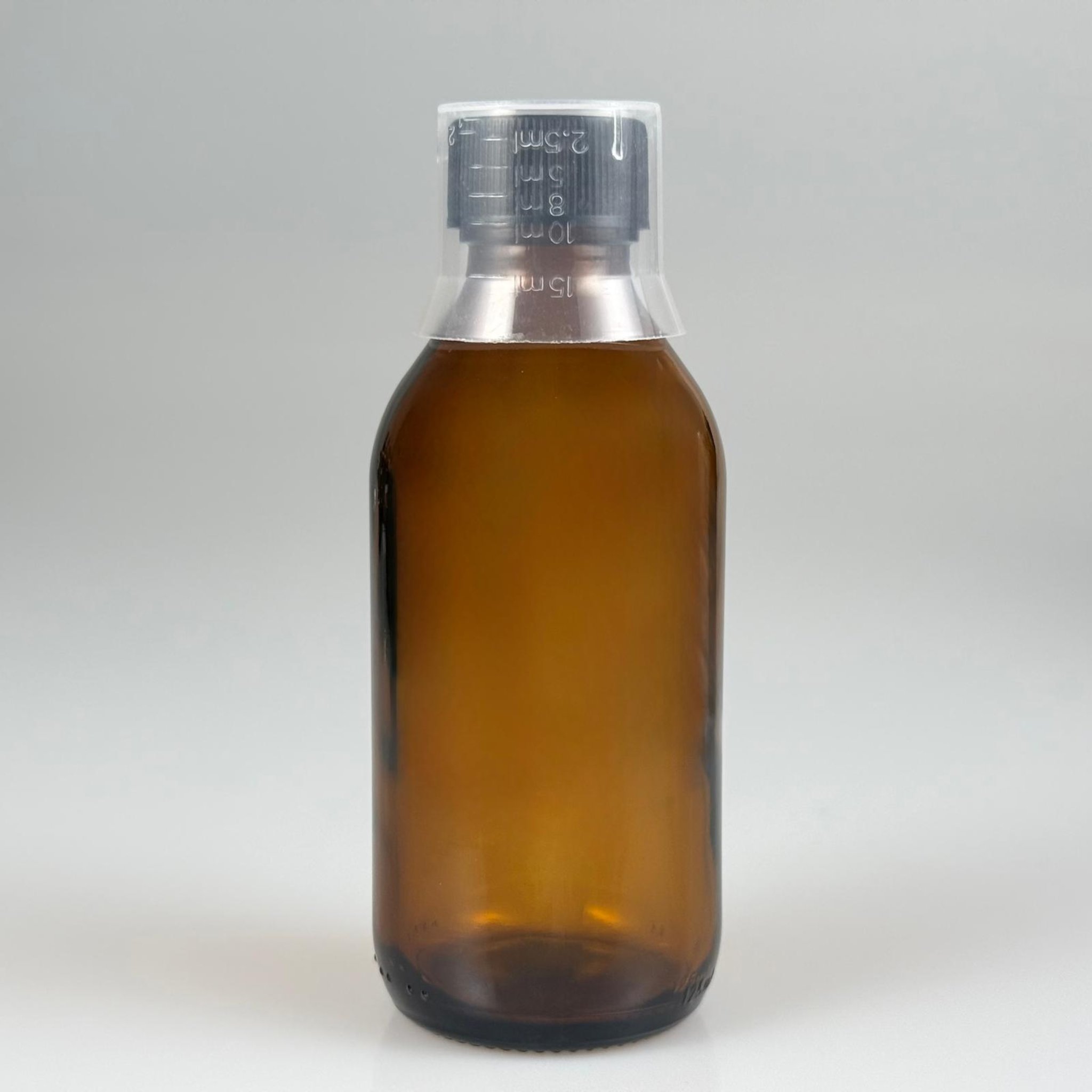 125 CC AMBER CAM ŞİŞE + SİYAH PLASTİK KAPAKL + 15 ML ÖLÇEK TAKIM - 125 ML KAHVERENGİ BOŞ ŞURUP ŞİŞESİ (AĞIZ ÇAPI 25 MM) - 125 ML ECZA ŞİŞESİ