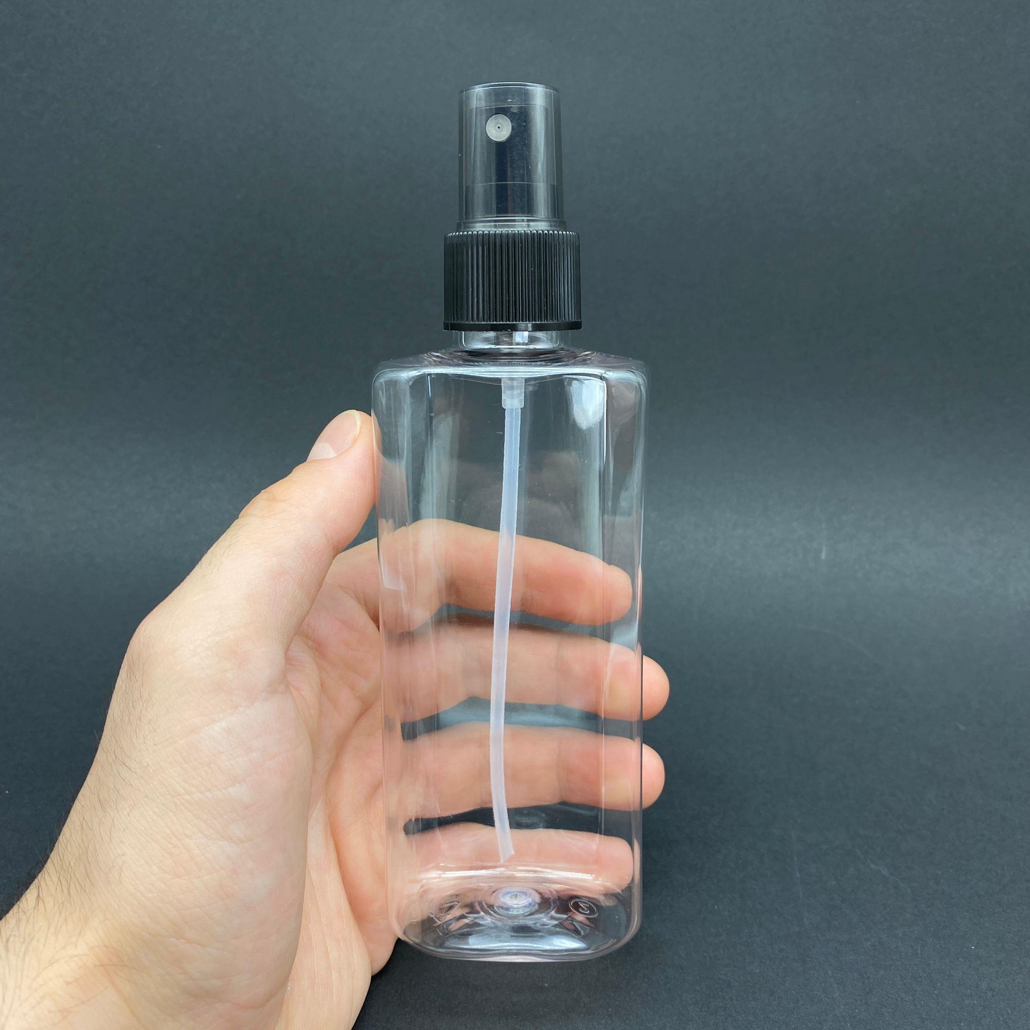 200 CC YASSI PET ŞİŞE - SİYAH SPREYLİ - 200 ML SPREYLİ PLASTİK ŞİŞE