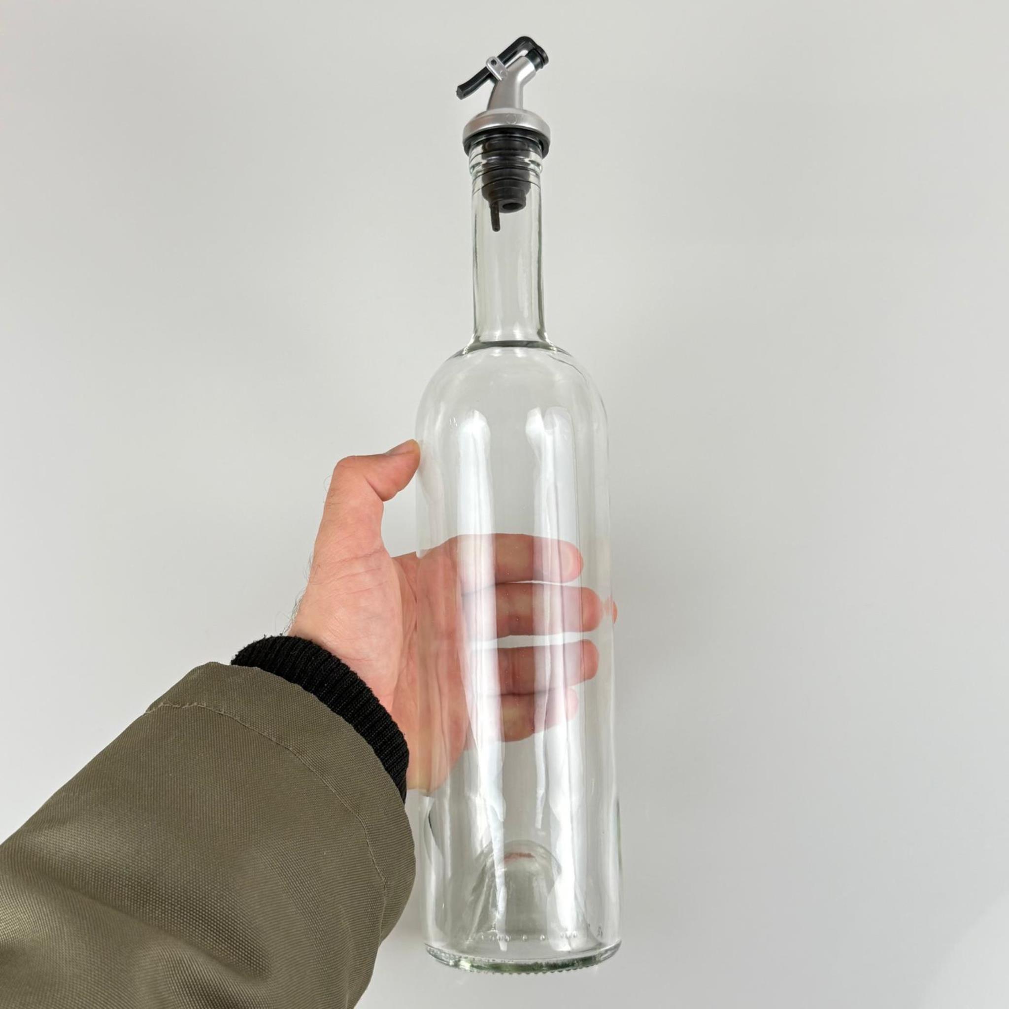 750 CC PAŞABAHÇE YAĞDANLIK ŞİŞESİ - GRİ YAĞDANLIK TIPALI - 750 ML YAĞ ŞİŞESİ ŞEFFAF - CAM ZEYTİNYAĞ ŞİŞESİ - YAĞLIK CAM ŞİŞE - Damlatmaz Yağlık/ Sirkelik