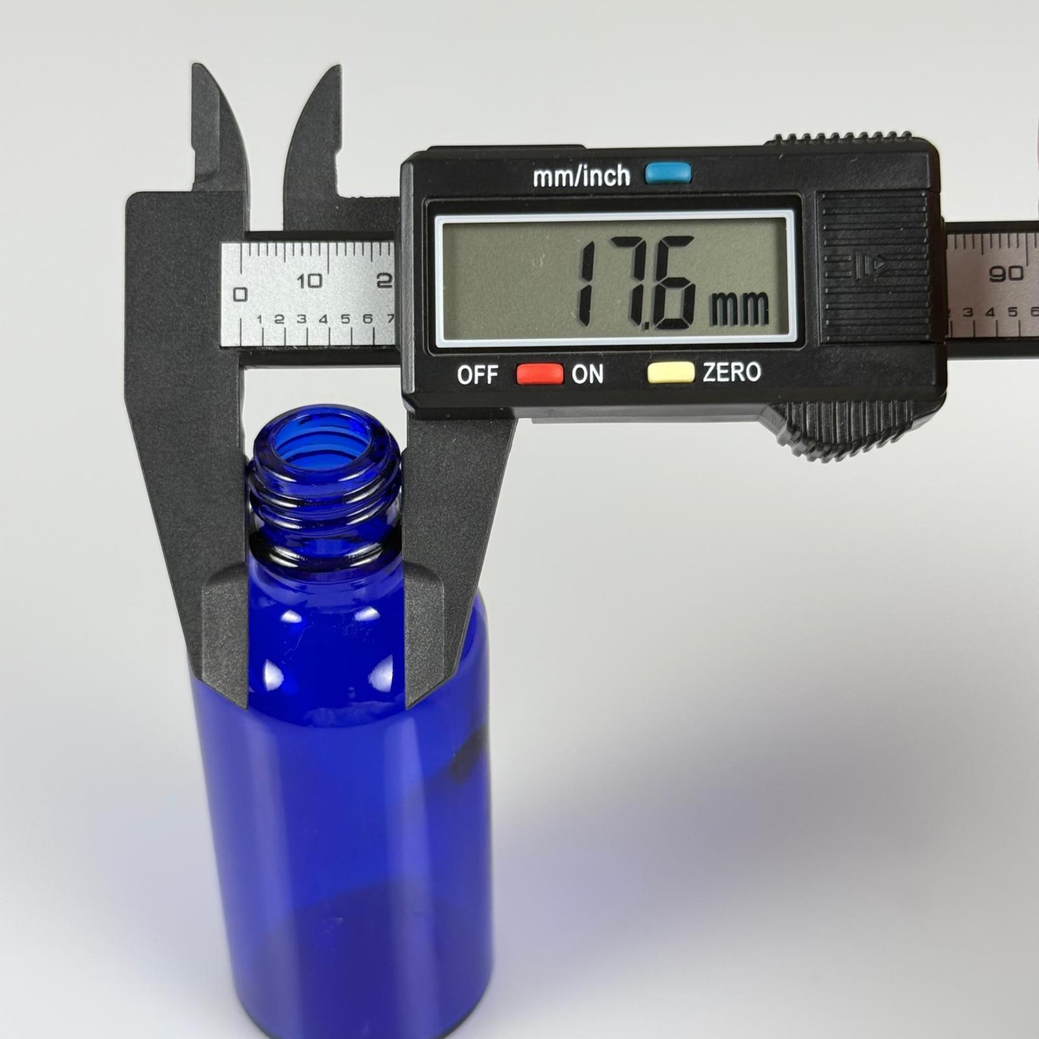 50 CC MAVİ CAM ŞİŞE 18 MM İTHAL