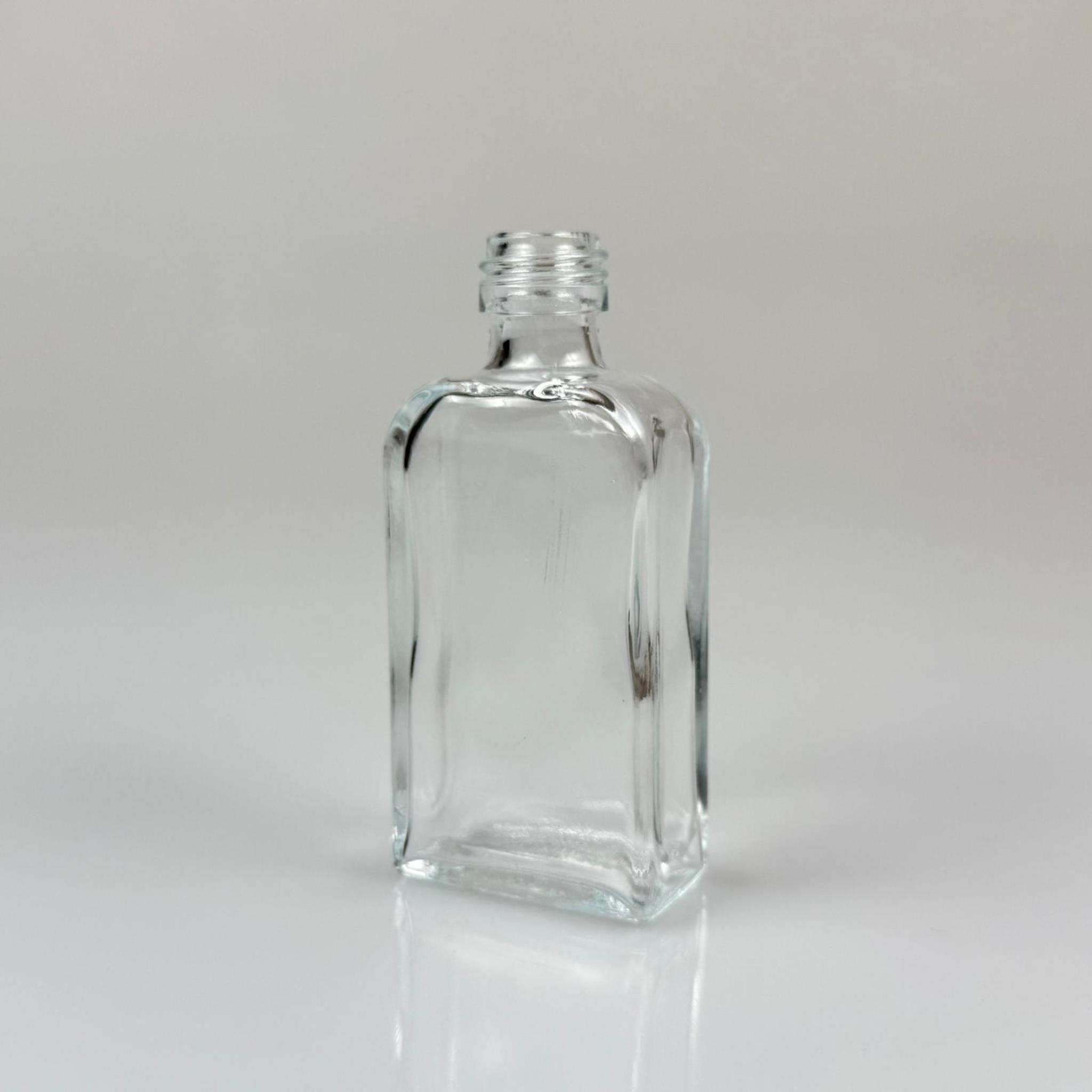 50 CC YASSI DİKDÖRTGEN CAM ŞİŞE - 18 MM AĞIZ - 50 ML PRESTİJLİ ŞİŞE