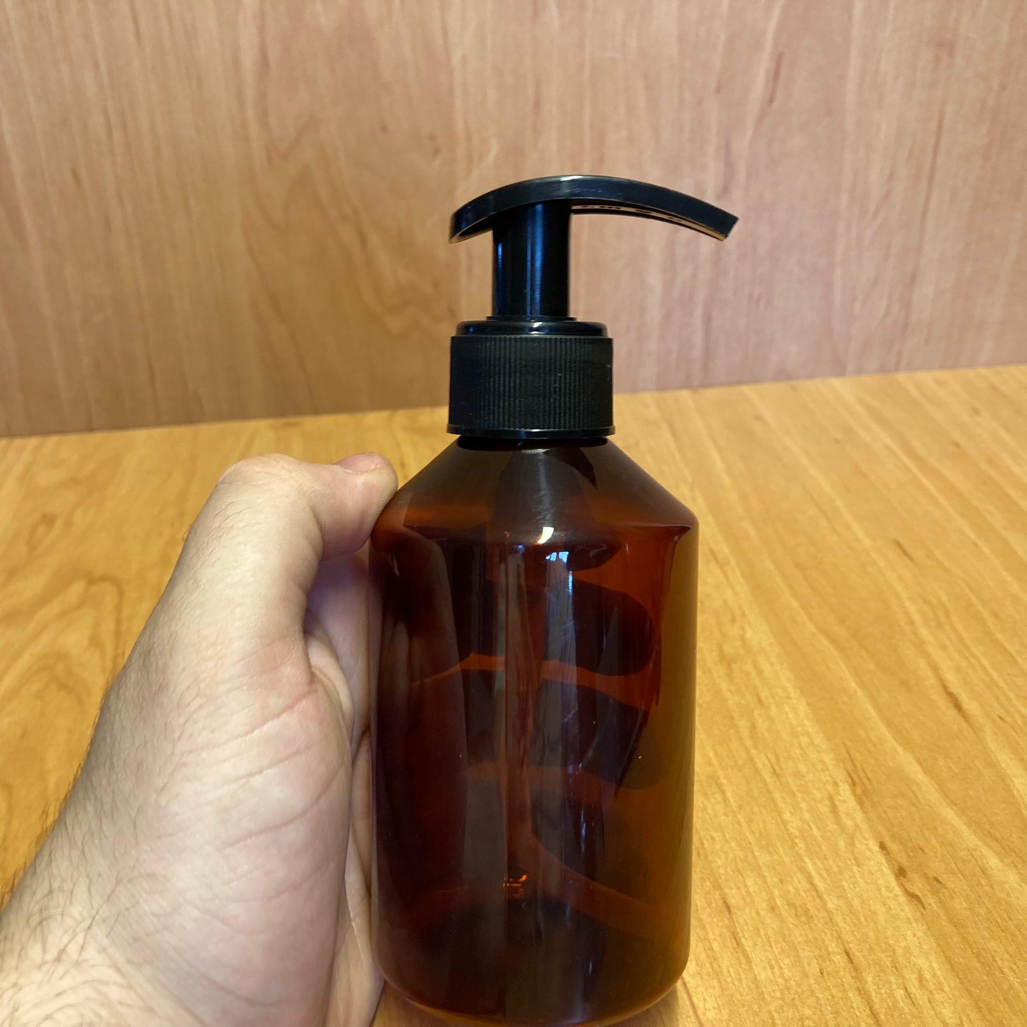 250 CC AMBER PLASTİK ŞİŞE - SİYAH POMPALI - 250 ML KAHVERENGİ BOŞ PLASTİK ŞİŞE