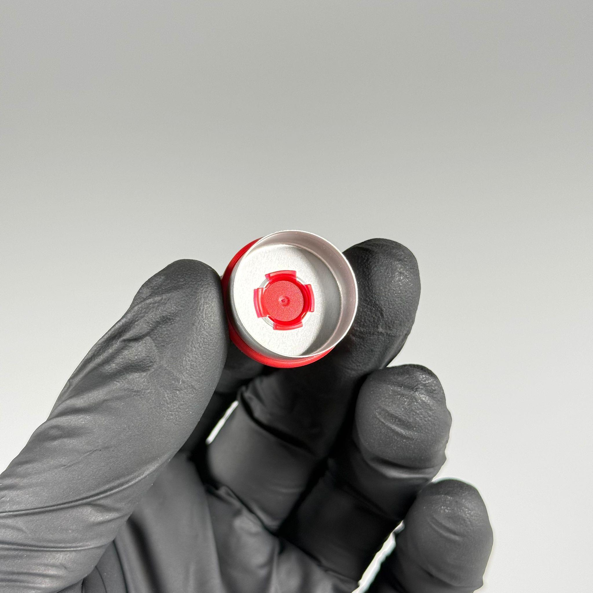 PENİSİLİN ALÜMİNYUM FLAKON KAPAK ÜSTÜ DÜZ KIRMIZI - 20 MM DÜZ RENKLİ FLİP-OFF KAPAK